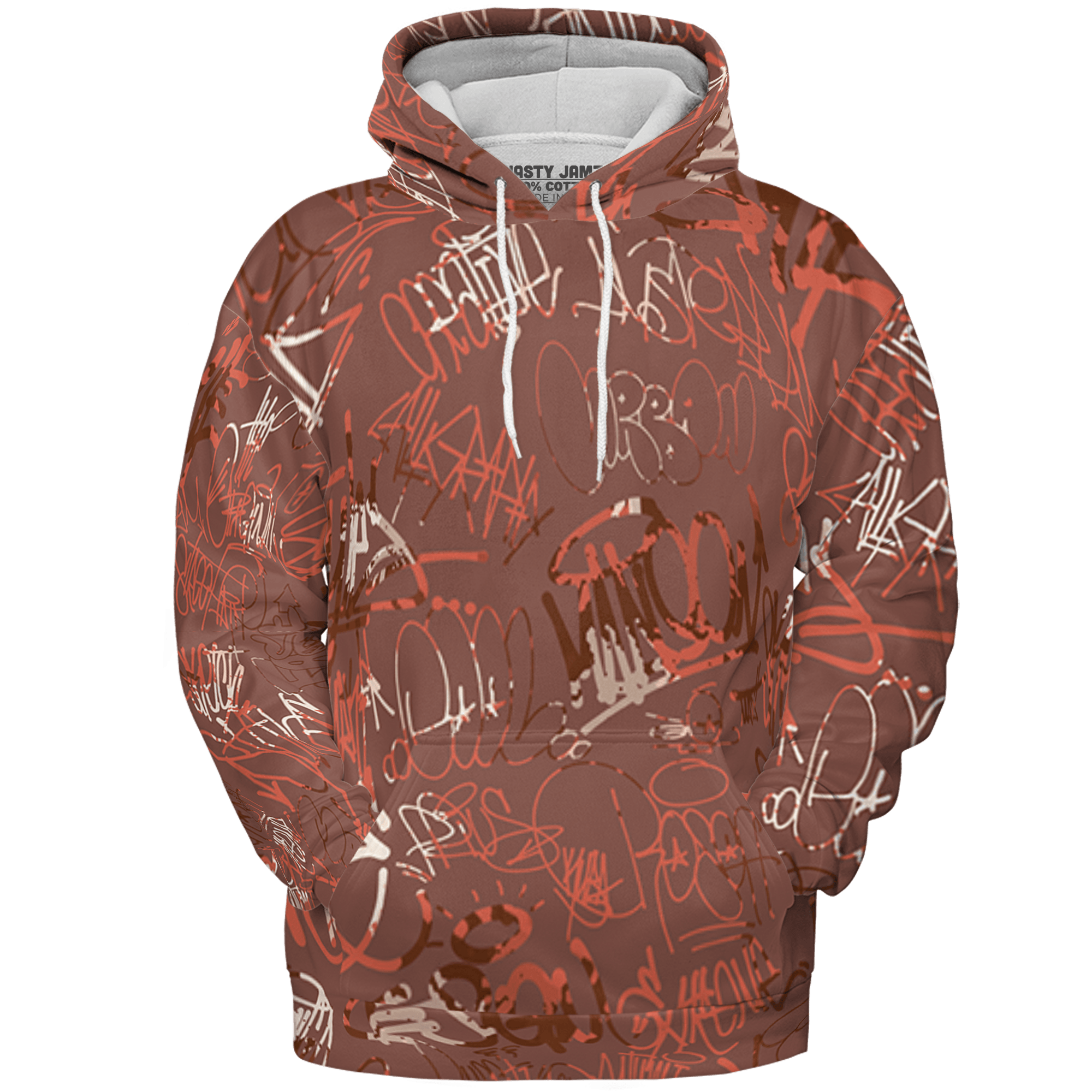 High OG Dusted Clay 1s Hoodie Match 23 Hiphop 3D All-Over Print Graffiti Pattern - NastyJamz