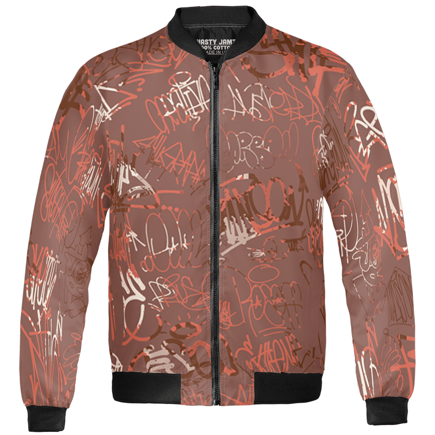 High OG Dusted Clay 1s Jacket Match 23 Hiphop 3D All-Over Print Graffiti Pattern - NastyJamz