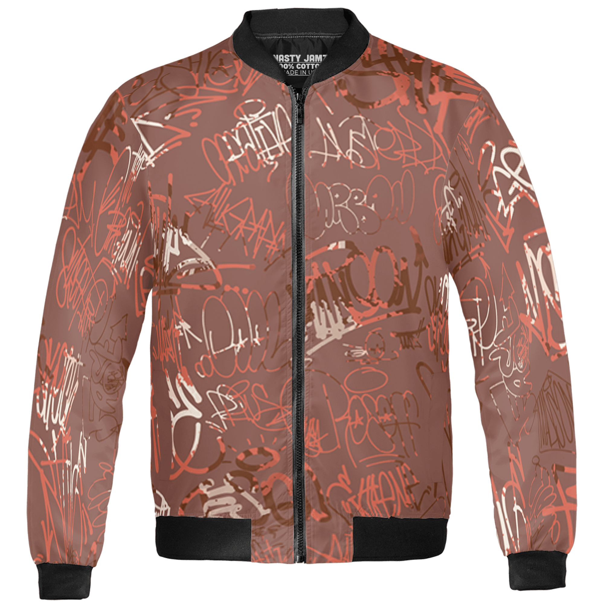 High OG Dusted Clay 1s Jacket Match 23 Hiphop 3D All-Over Print Graffiti Pattern - NastyJamz