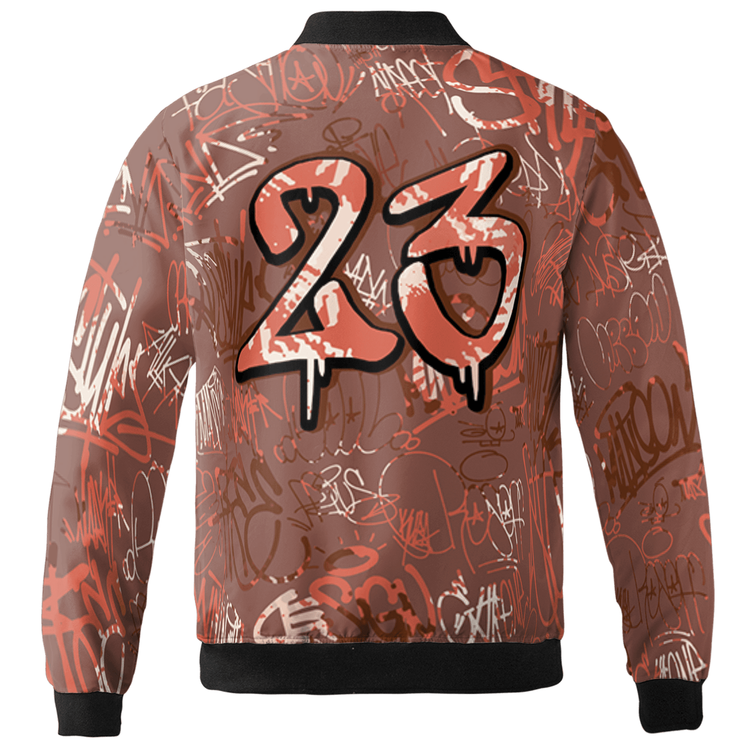 High OG Dusted Clay 1s Jacket Match 23 Hiphop 3D All-Over Print Graffiti Pattern - NastyJamz