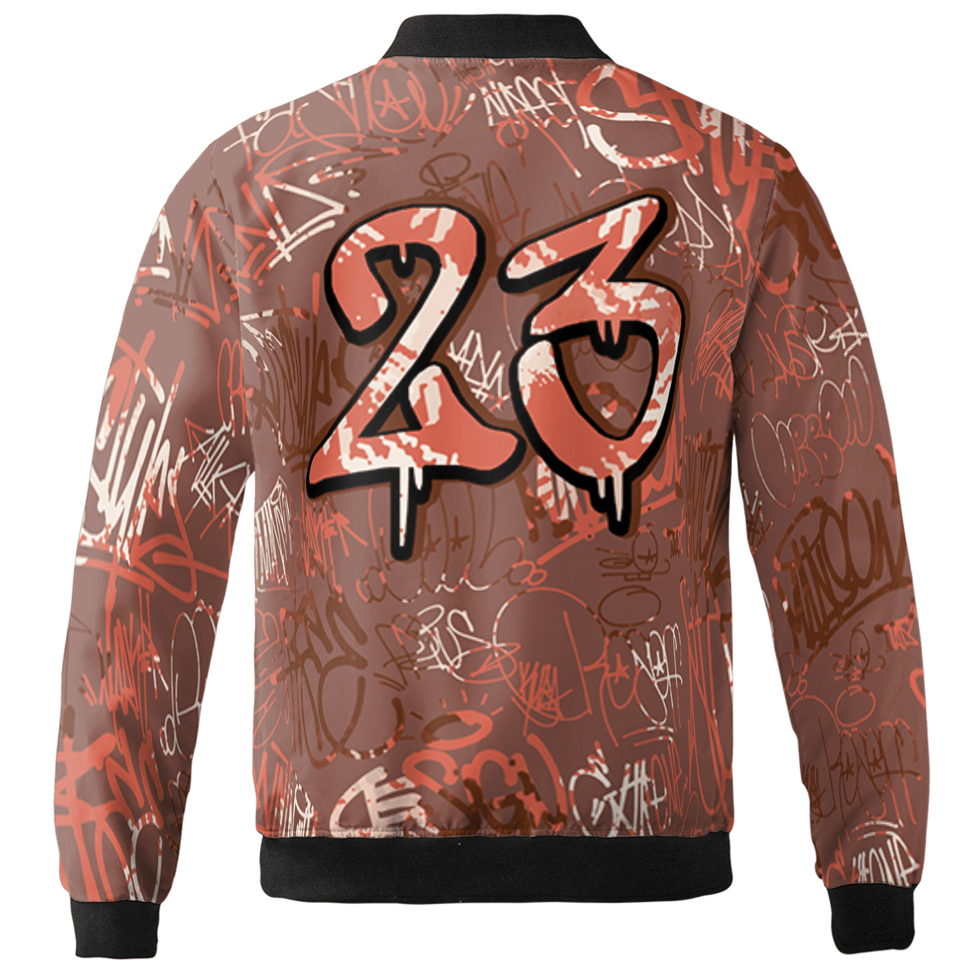High OG Dusted Clay 1s Jacket Match 23 Hiphop 3D All-Over Print Graffiti Pattern - NastyJamz
