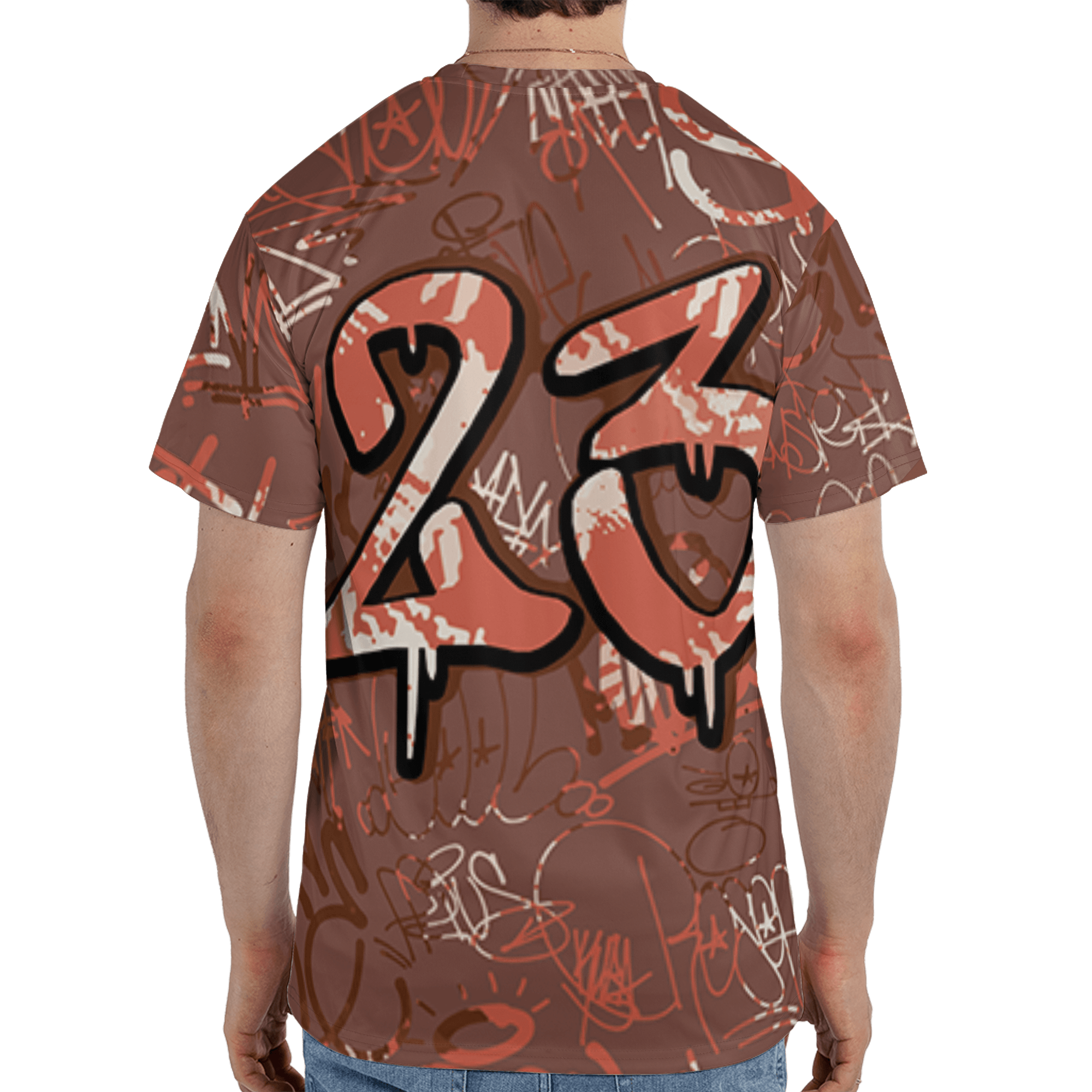 High OG Dusted Clay 1s T Shirt Match 23 Hiphop 3D All-Over Print Graffiti Pattern - NastyJamz
