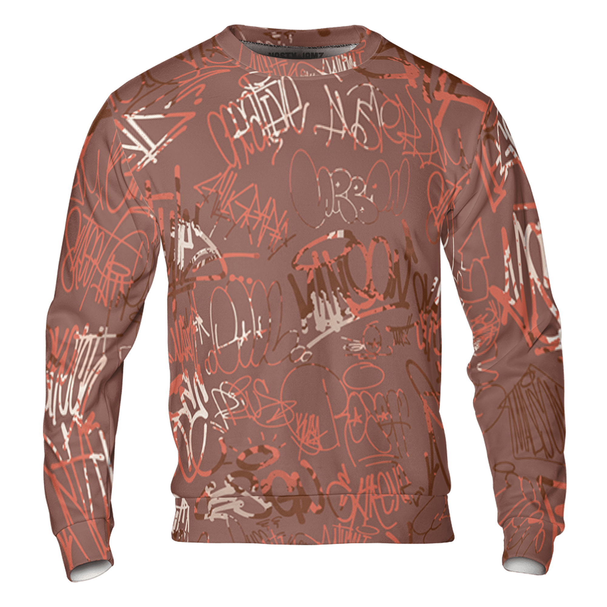 High OG Dusted Clay 1s Sweatshirt Match 23 Hiphop 3D All-Over Print Graffiti Pattern - NastyJamz