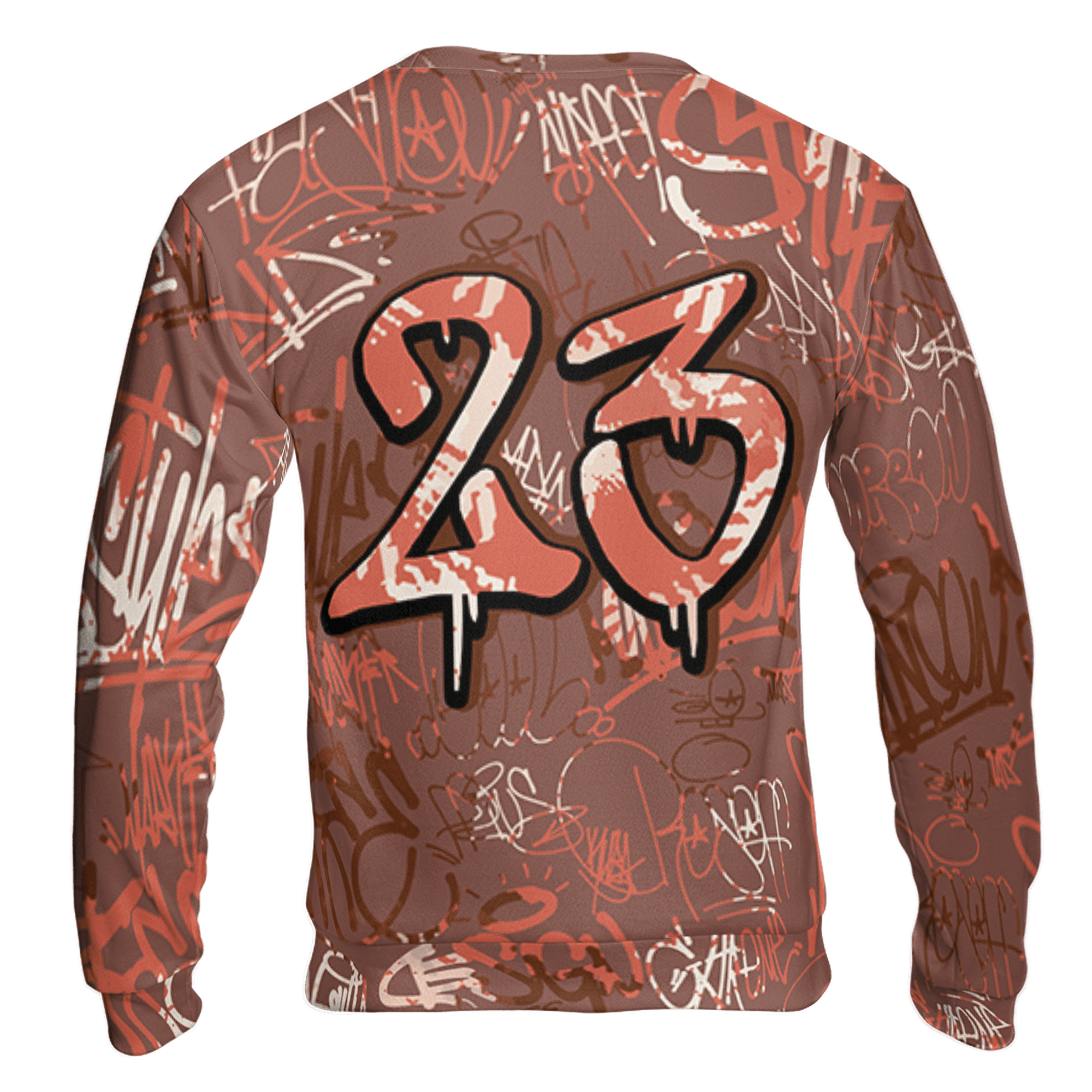 High OG Dusted Clay 1s Sweatshirt Match 23 Hiphop 3D All-Over Print Graffiti Pattern - NastyJamz