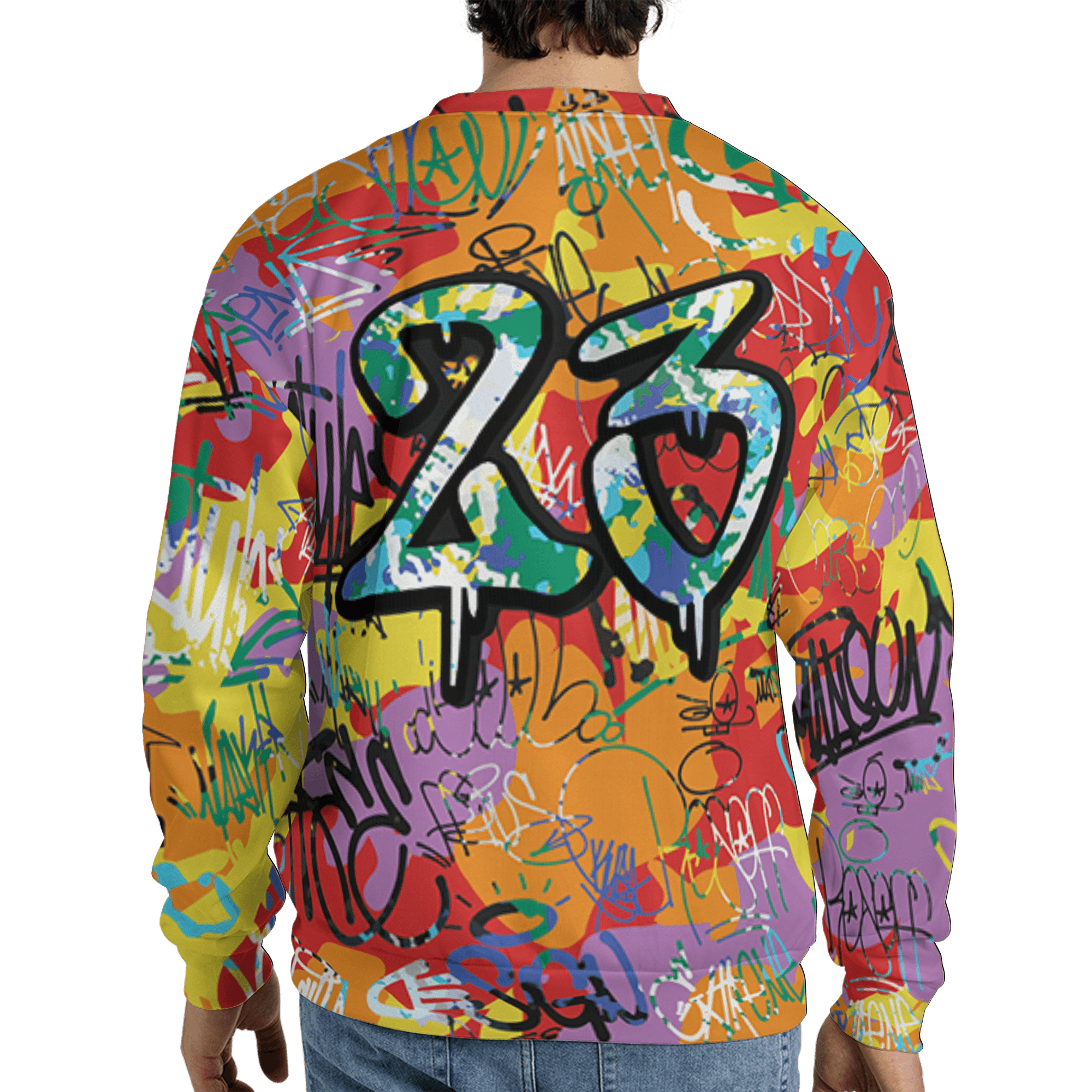 Mid GS Six Championships 1s Sweatshirt Match 23 Hiphop 3D All-Over Print Graffiti Pattern - NastyJamz