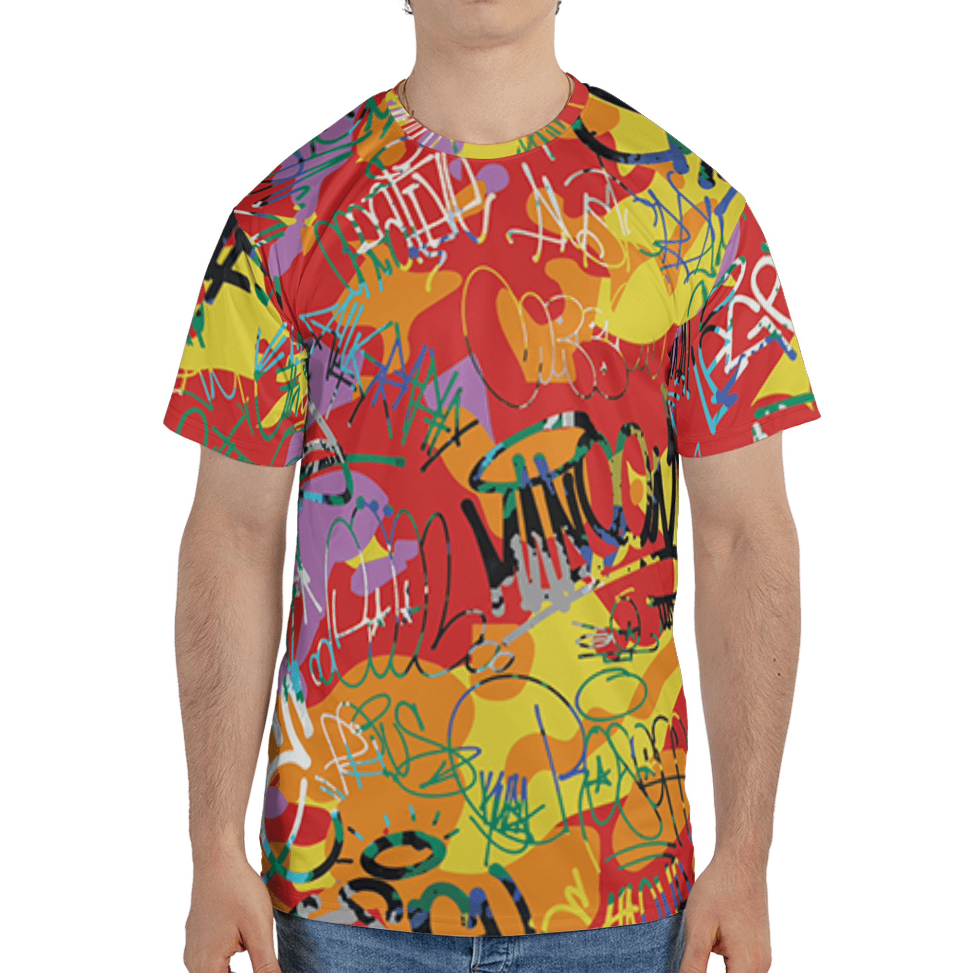 Mid GS Six Championships 1s T Shirt Match 23 Hiphop 3D All-Over Print Graffiti Pattern - NastyJamz