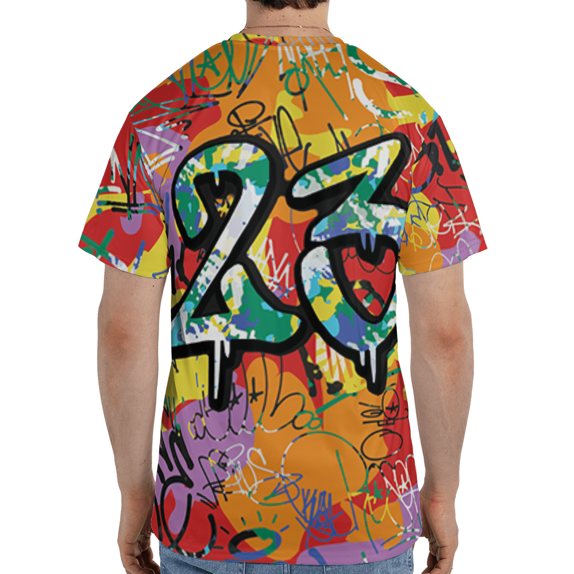 Mid GS Six Championships 1s T Shirt Match 23 Hiphop 3D All-Over Print Graffiti Pattern - NastyJamz
