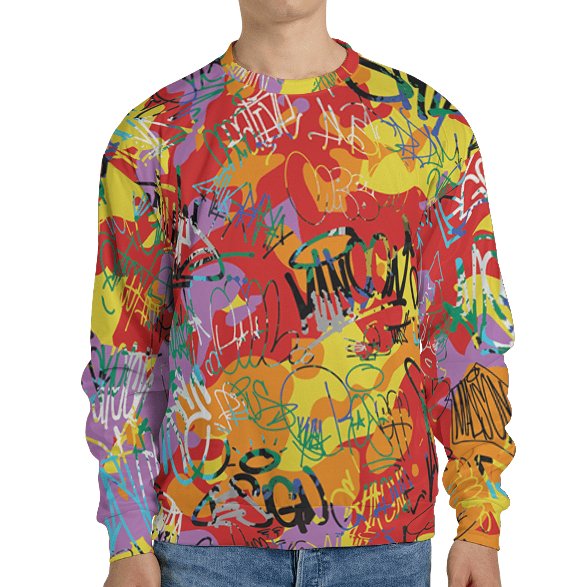 Mid GS Six Championships 1s Sweatshirt Match 23 Hiphop 3D All-Over Print Graffiti Pattern - NastyJamz