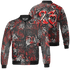 Bred Reimagined 4s Jacket Match 23 Hiphop 3D All-Over Print Graffiti Pattern - NastyJamz