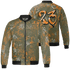 Olive 5s Jacket Match 23 Hiphop 3D All-Over Print Graffiti Pattern - NastyJamz