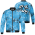 Powder Blue 9s Jacket Match 23 Hiphop 3D All-Over Print Graffiti Pattern - NastyJamz