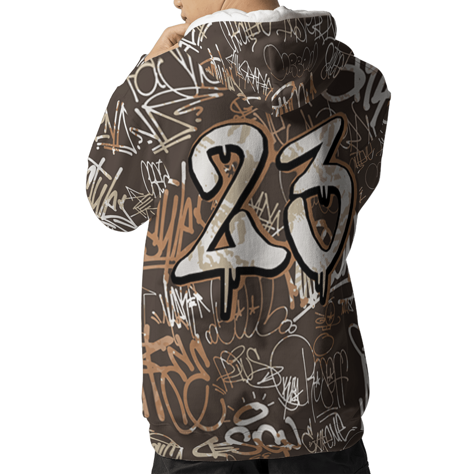 Jumpman Jack Hoodie Match 23 Hiphop 3D All-Over Print Graffiti Pattern - NastyJamz