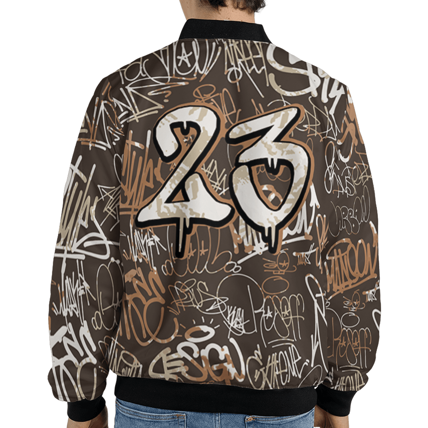 Jumpman Jack Jacket Match 23 Hiphop 3D All-Over Print Graffiti Pattern - NastyJamz