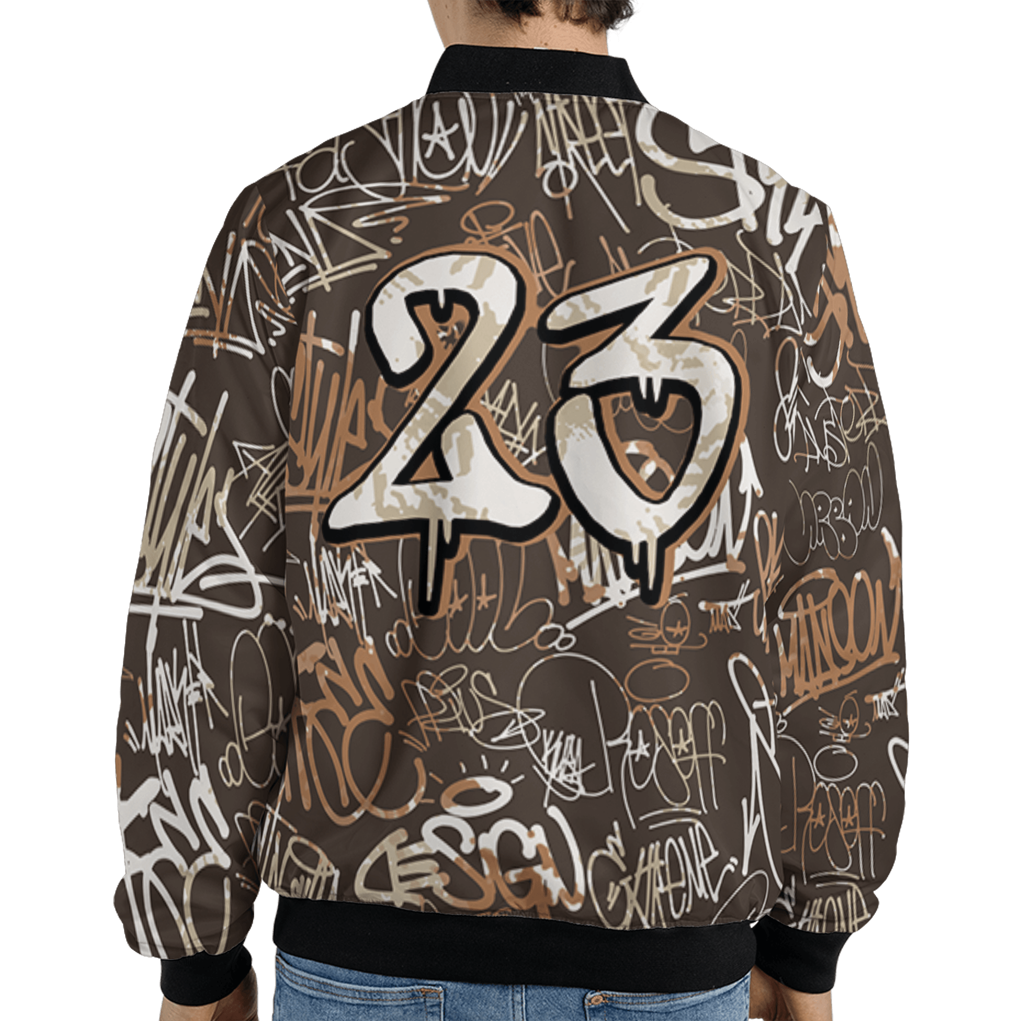 Jumpman Jack Jacket Match 23 Hiphop 3D All-Over Print Graffiti Pattern - NastyJamz