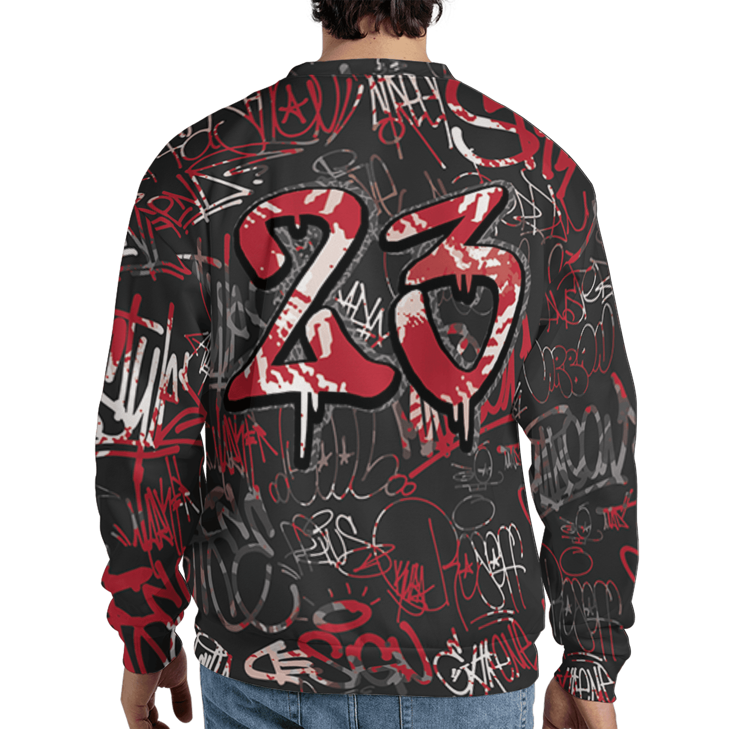 Spizike Low Bred T Shirt Match 23 Hiphop 3D All-Over Print Graffiti Pattern - NastyJamz