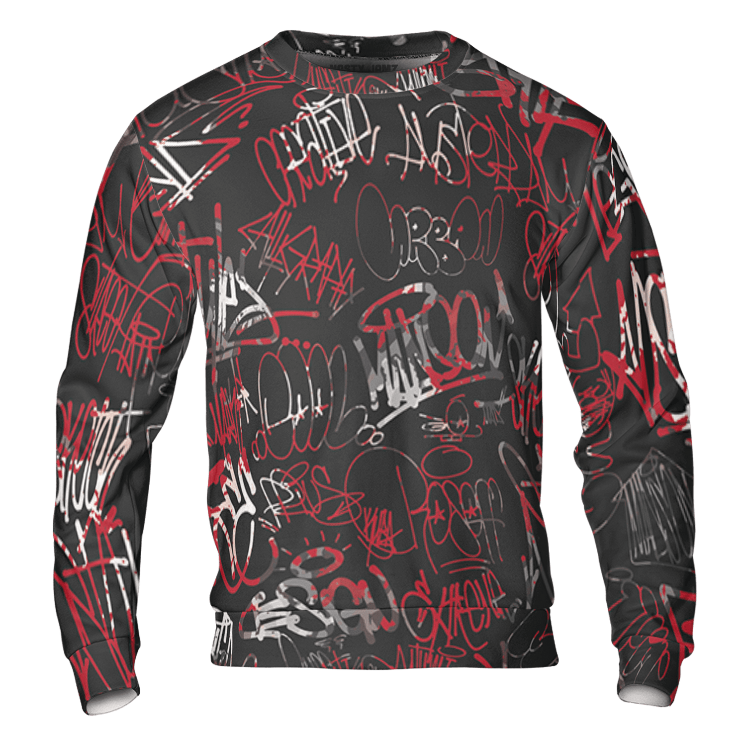 Spizike Low Bred T Shirt Match 23 Hiphop 3D All-Over Print Graffiti Pattern - NastyJamz