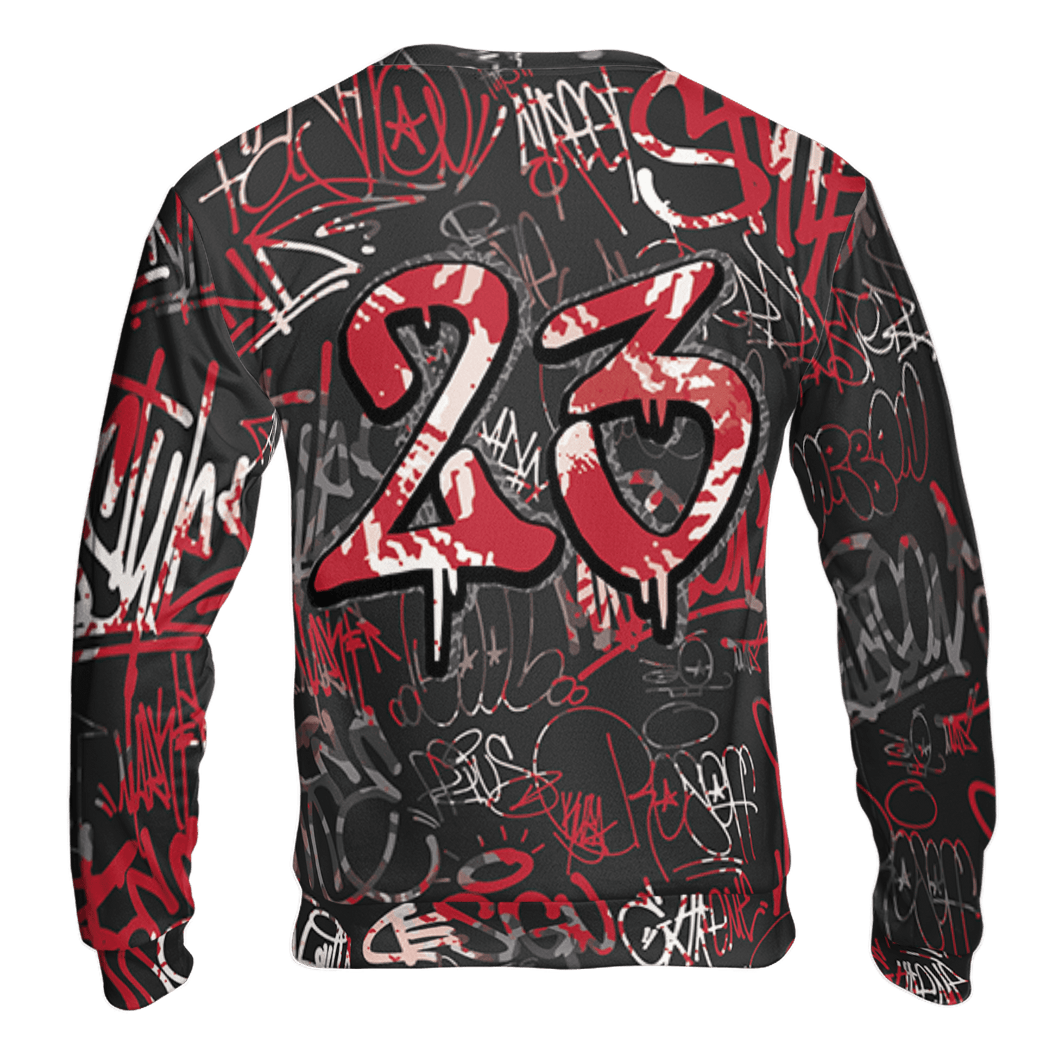 Spizike Low Bred T Shirt Match 23 Hiphop 3D All-Over Print Graffiti Pattern - NastyJamz