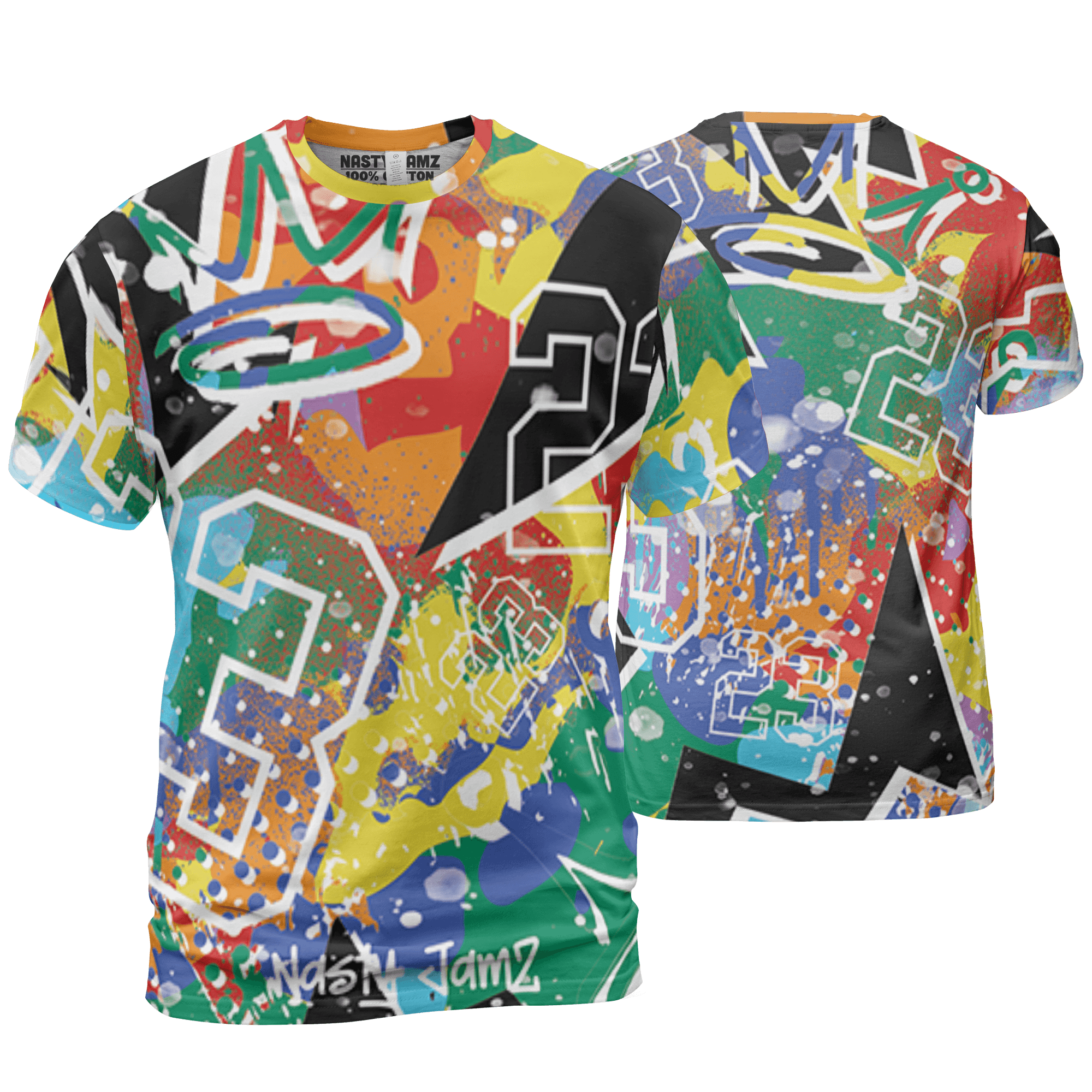 Mid GS Six Championships 1s T Shirt Match 23 King 3D All-Over Print Zigzag - NastyJamz