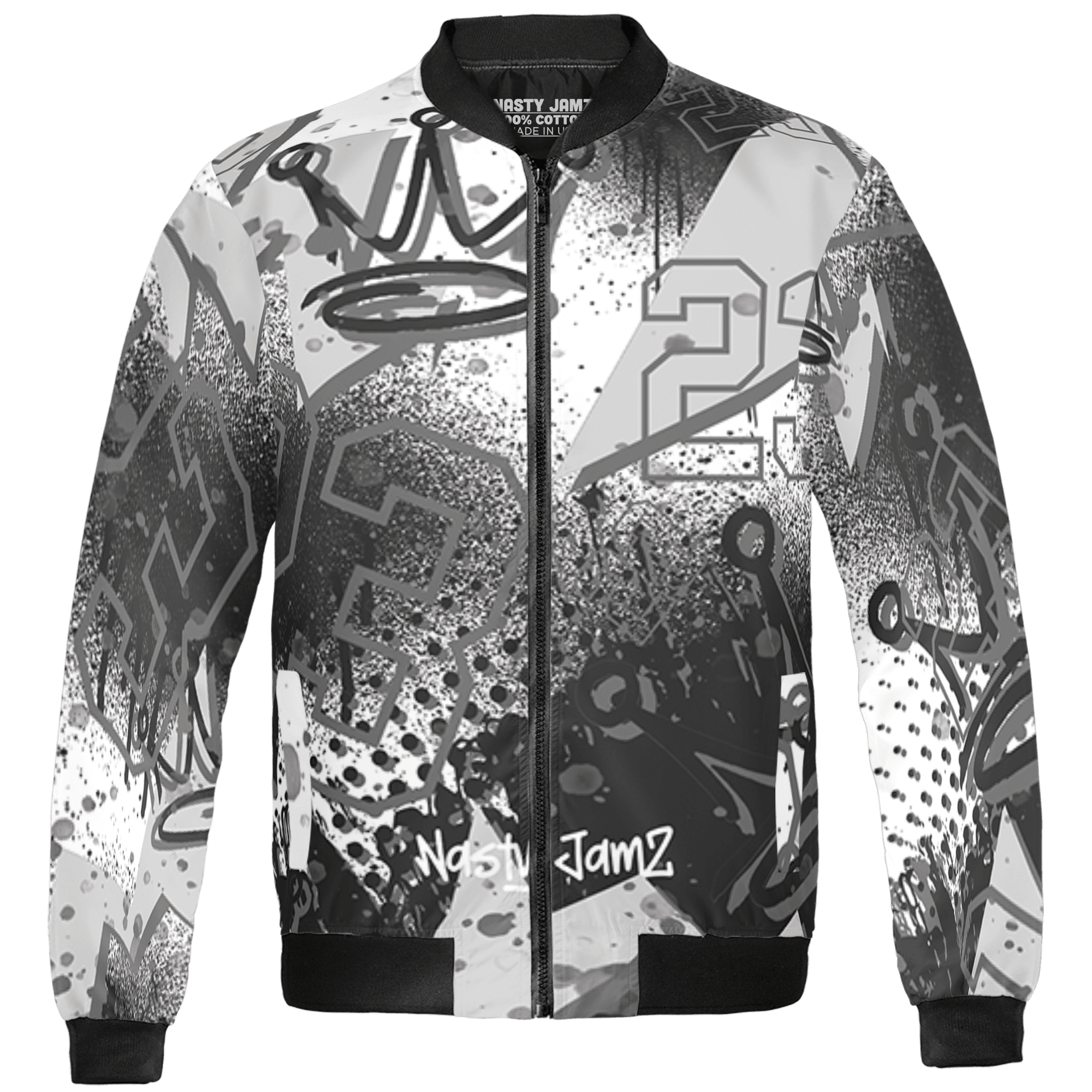 Retro High OG Black White 1s Jacket Match 23 King 3D All-Over Print Zigzag - NastyJamz