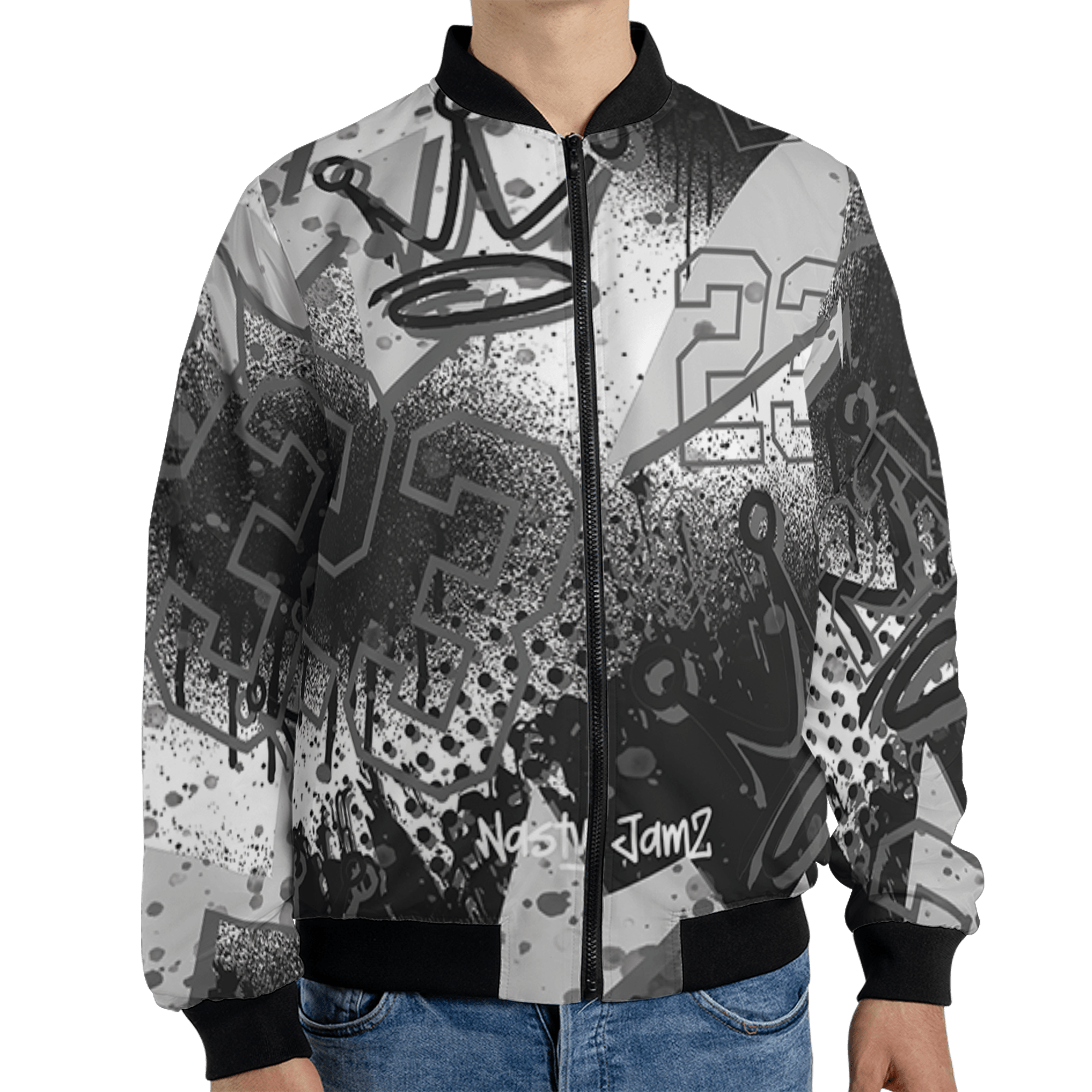 Retro High OG Black White 1s Jacket Match 23 King 3D All-Over Print Zigzag - NastyJamz