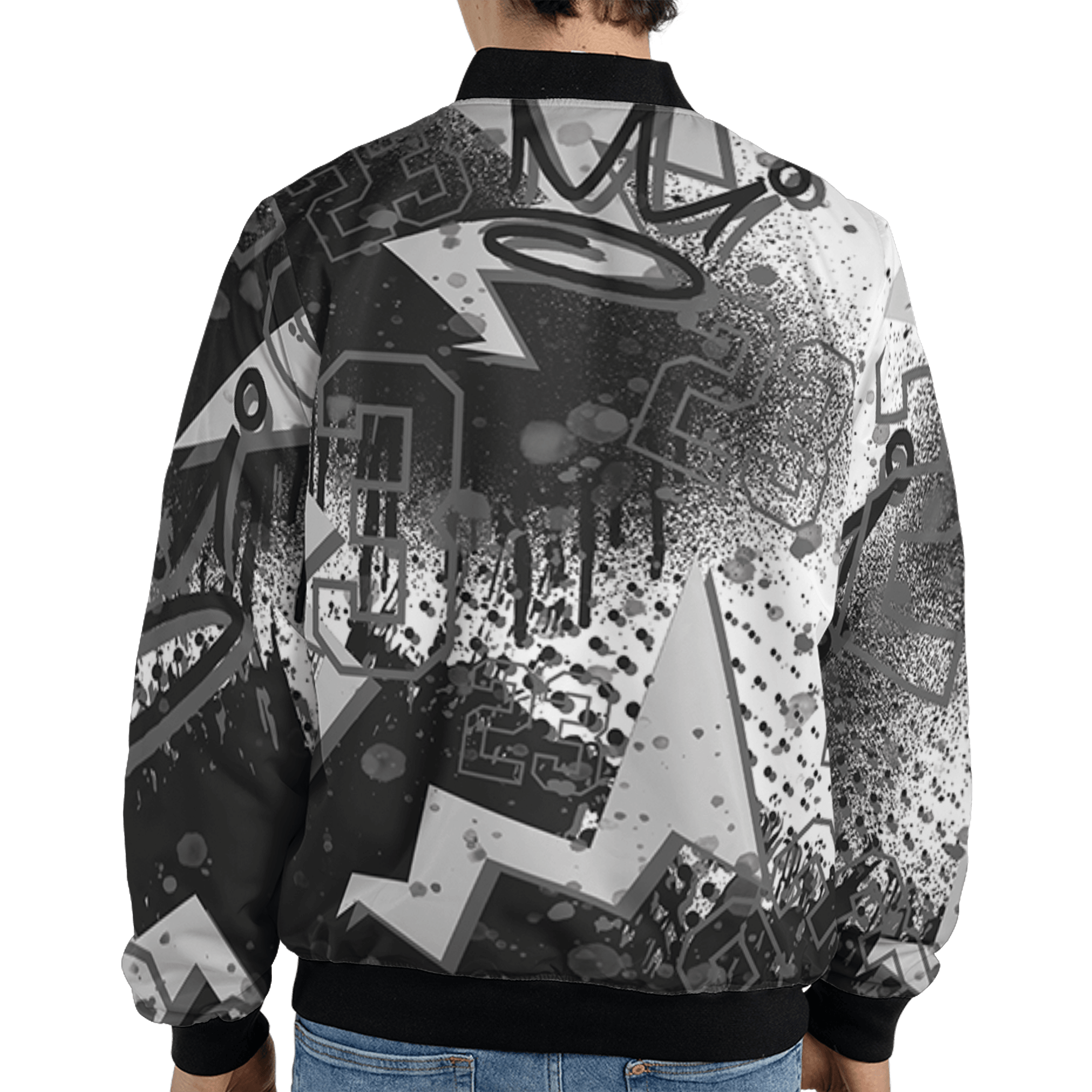 Retro High OG Black White 1s Jacket Match 23 King 3D All-Over Print Zigzag - NastyJamz