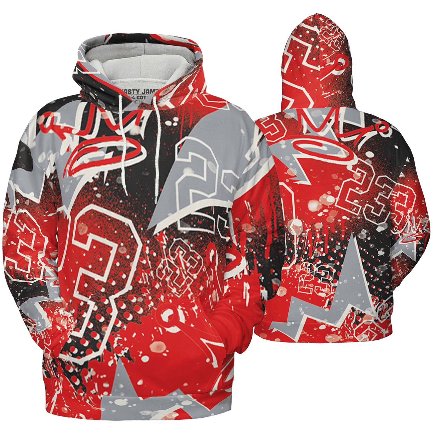 Bred Reimagined 4s Hoodie Match 23 King 3D All-Over Print Zigzag - NastyJamz