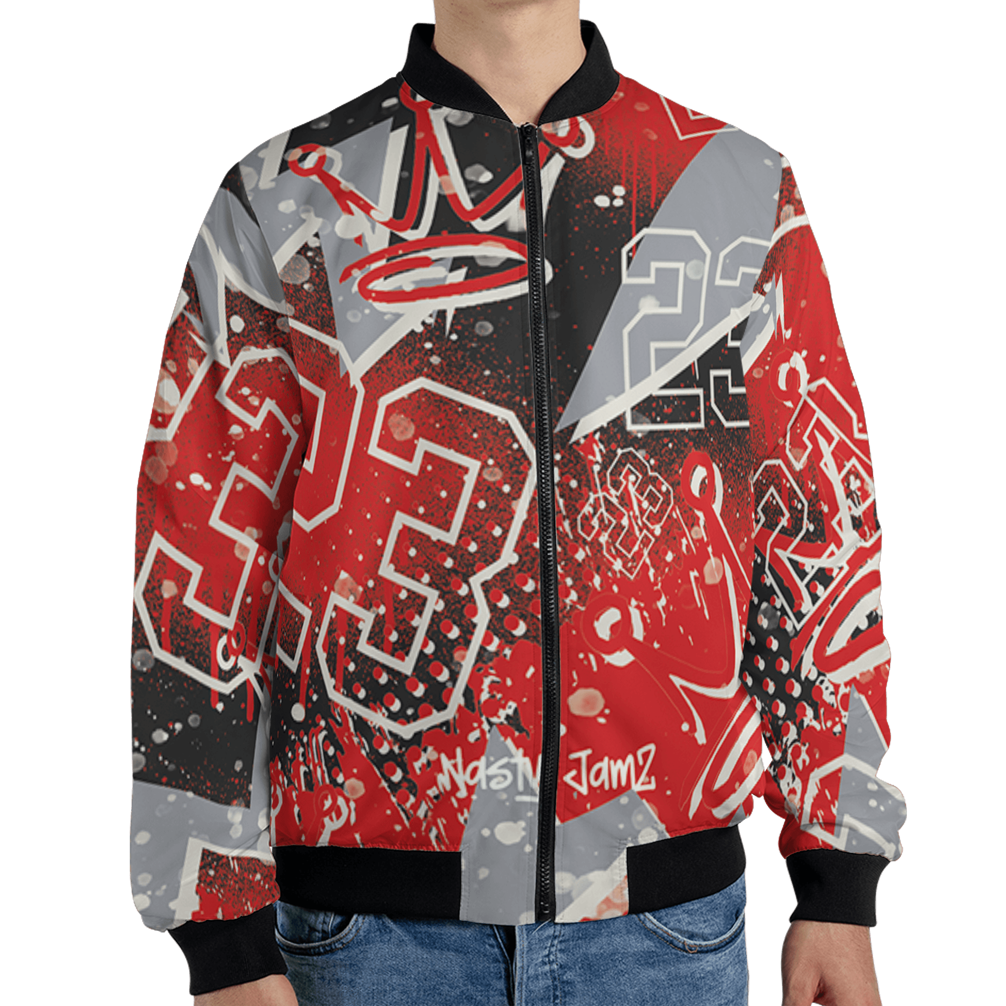 Bred Reimagined 4s Jacket Match 23 King 3D All-Over Print Zigzag - NastyJamz