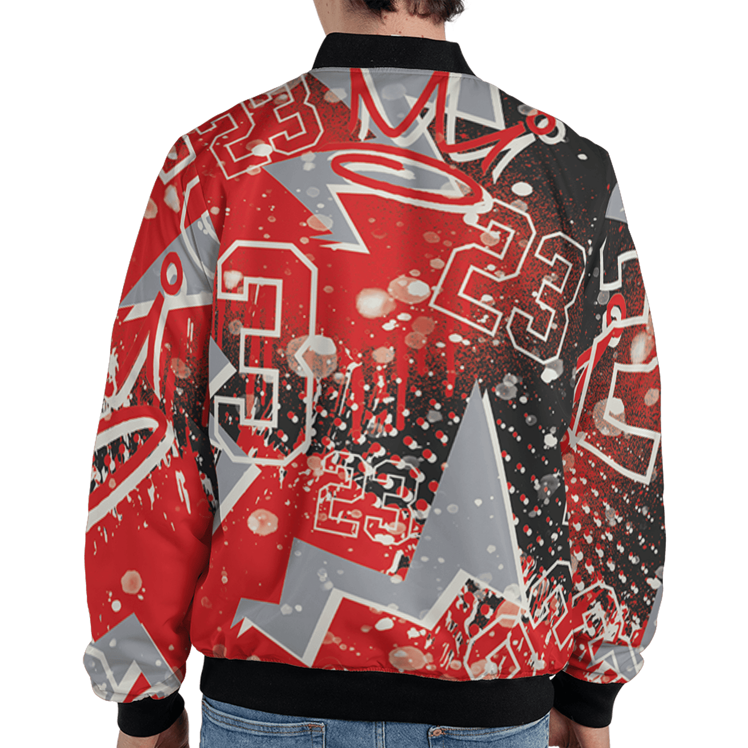 Bred Reimagined 4s Jacket Match 23 King 3D All-Over Print Zigzag - NastyJamz