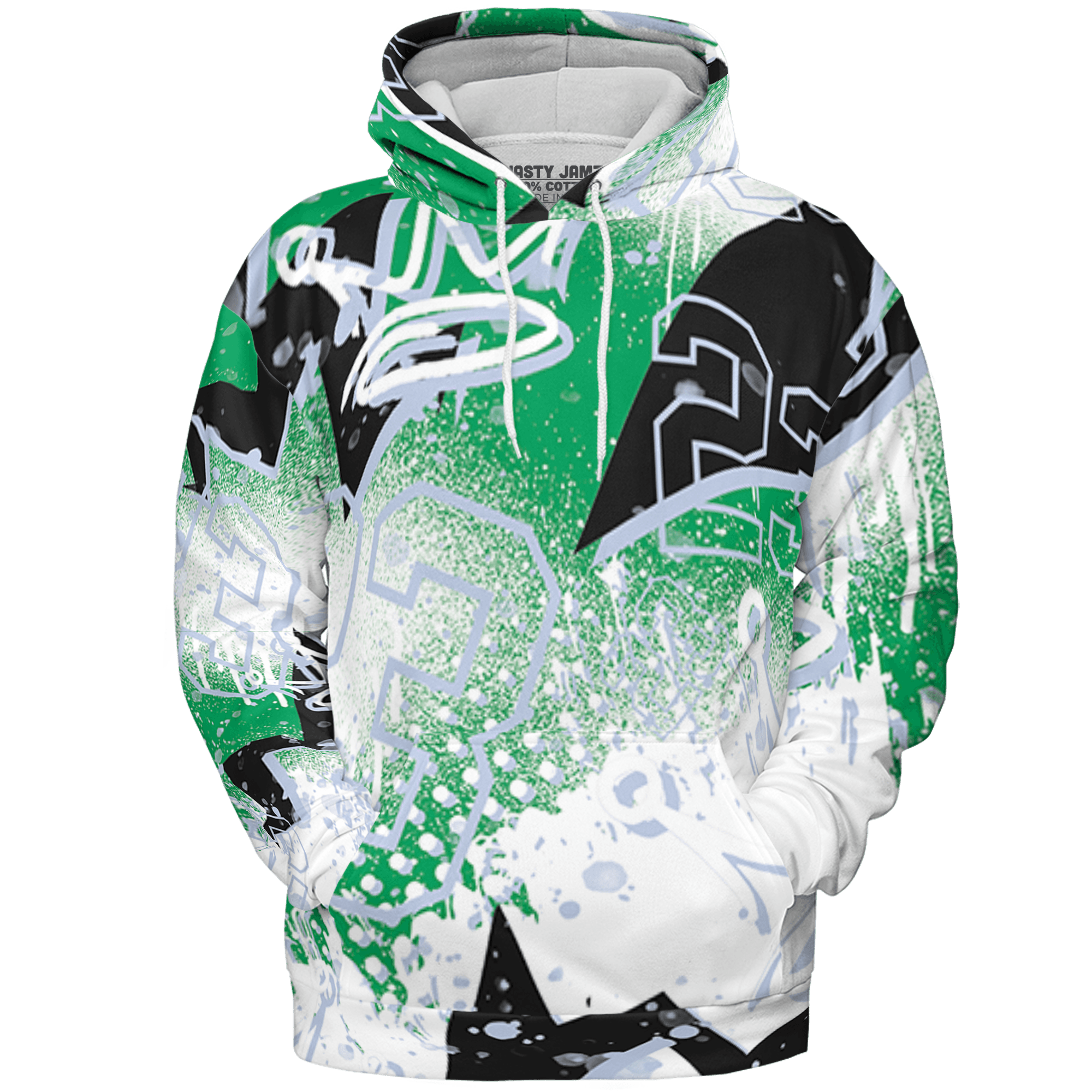 Lucky Green 5s Hoodie Match 23 King 3D All-Over Print Zigzag - NastyJamz
