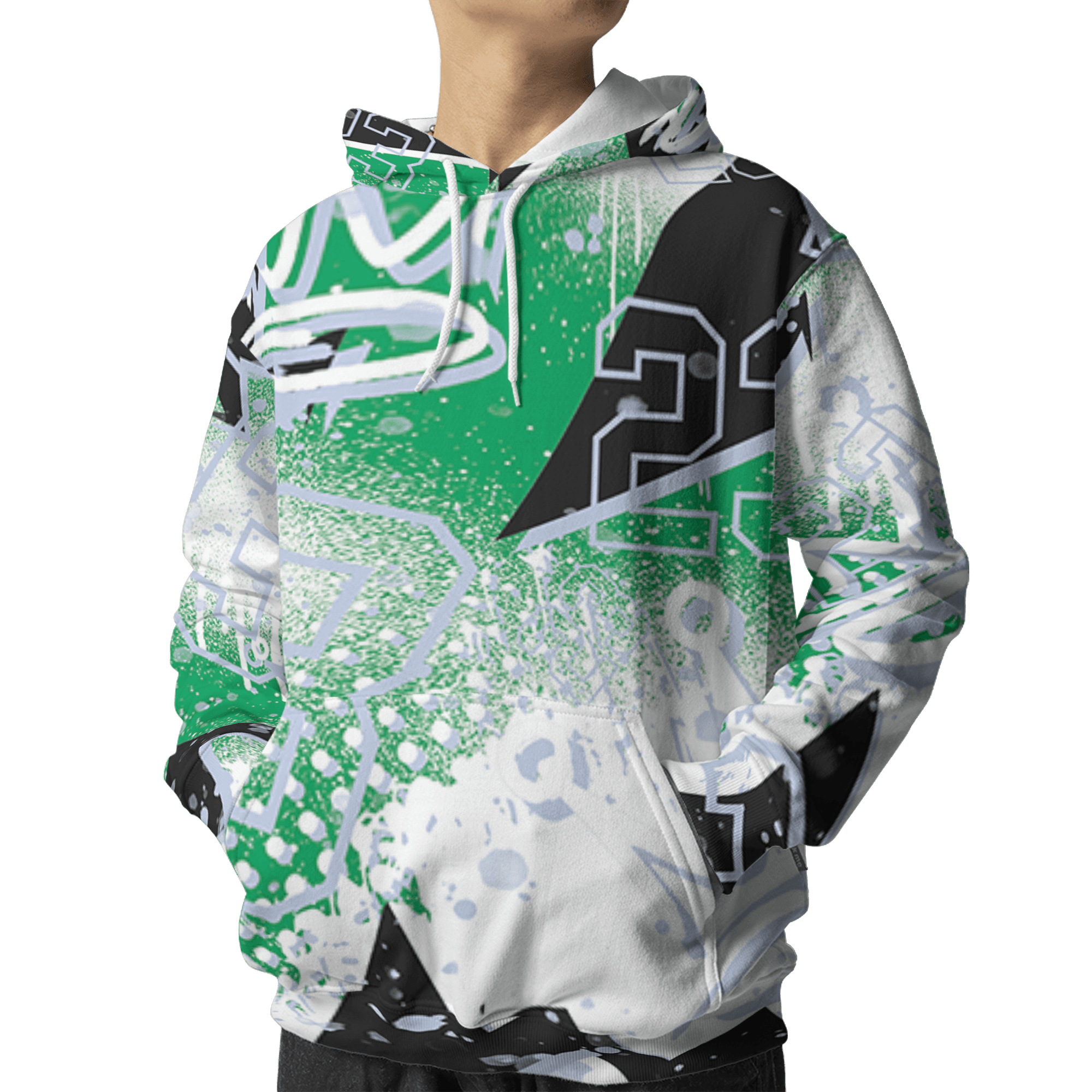 Lucky Green 5s Hoodie Match 23 King 3D All-Over Print Zigzag - NastyJamz