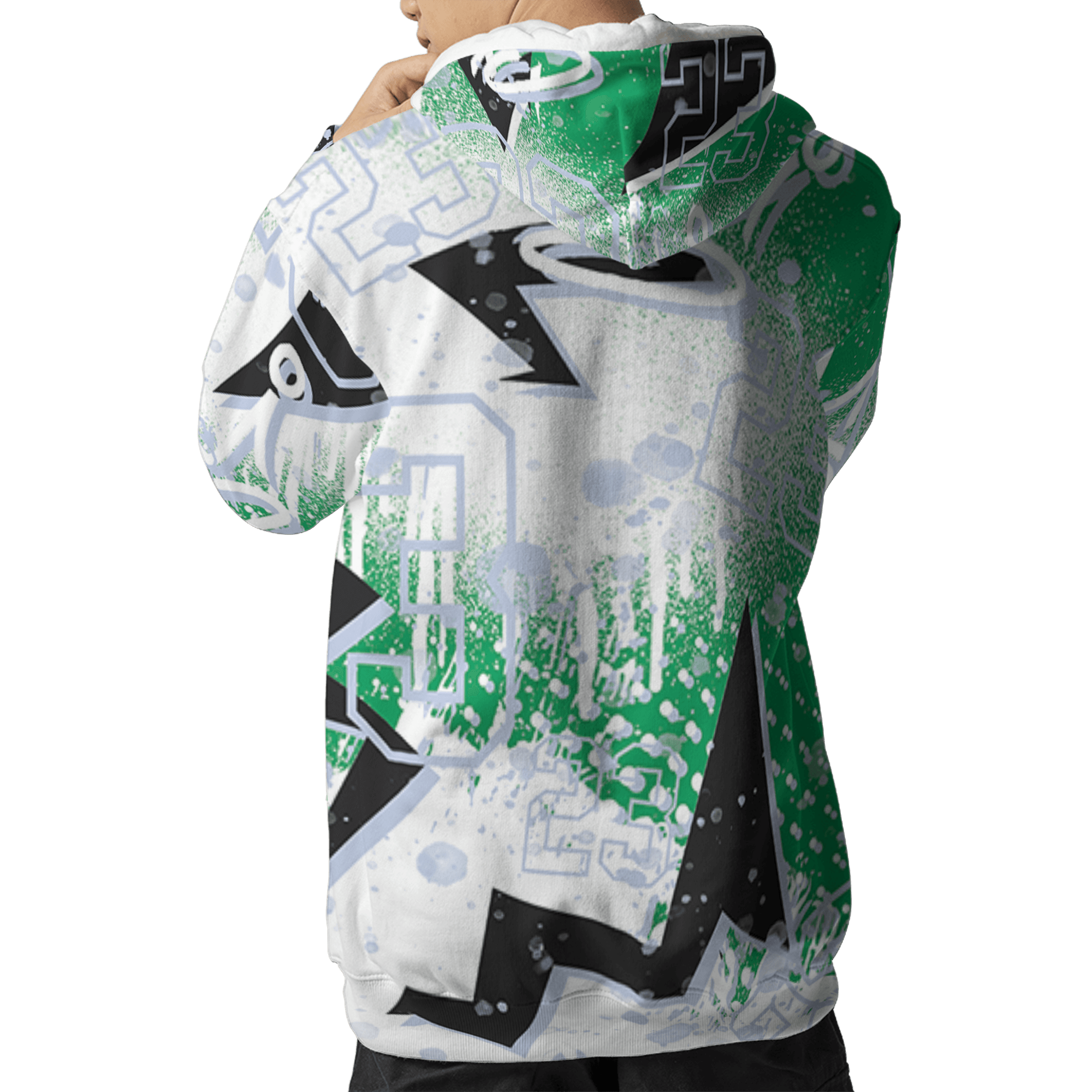 Lucky Green 5s Hoodie Match 23 King 3D All-Over Print Zigzag - NastyJamz