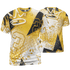 Yellow Ochre 6s T Shirt Match 23 King 3D All-Over Print Zigzag - NastyJamz