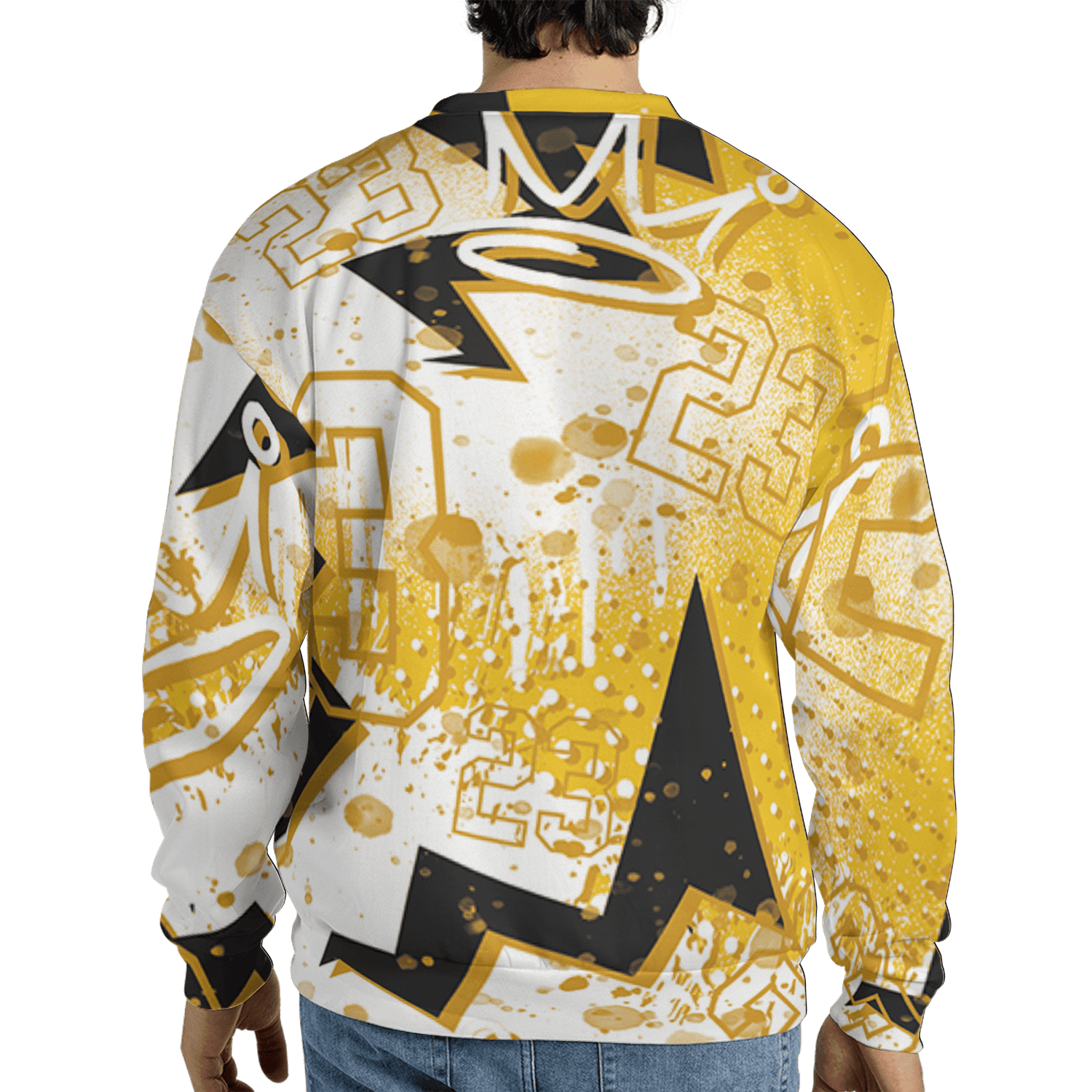 Yellow Ochre 6s Sweatshirt Match 23 King 3D All-Over Print Zigzag - NastyJamz
