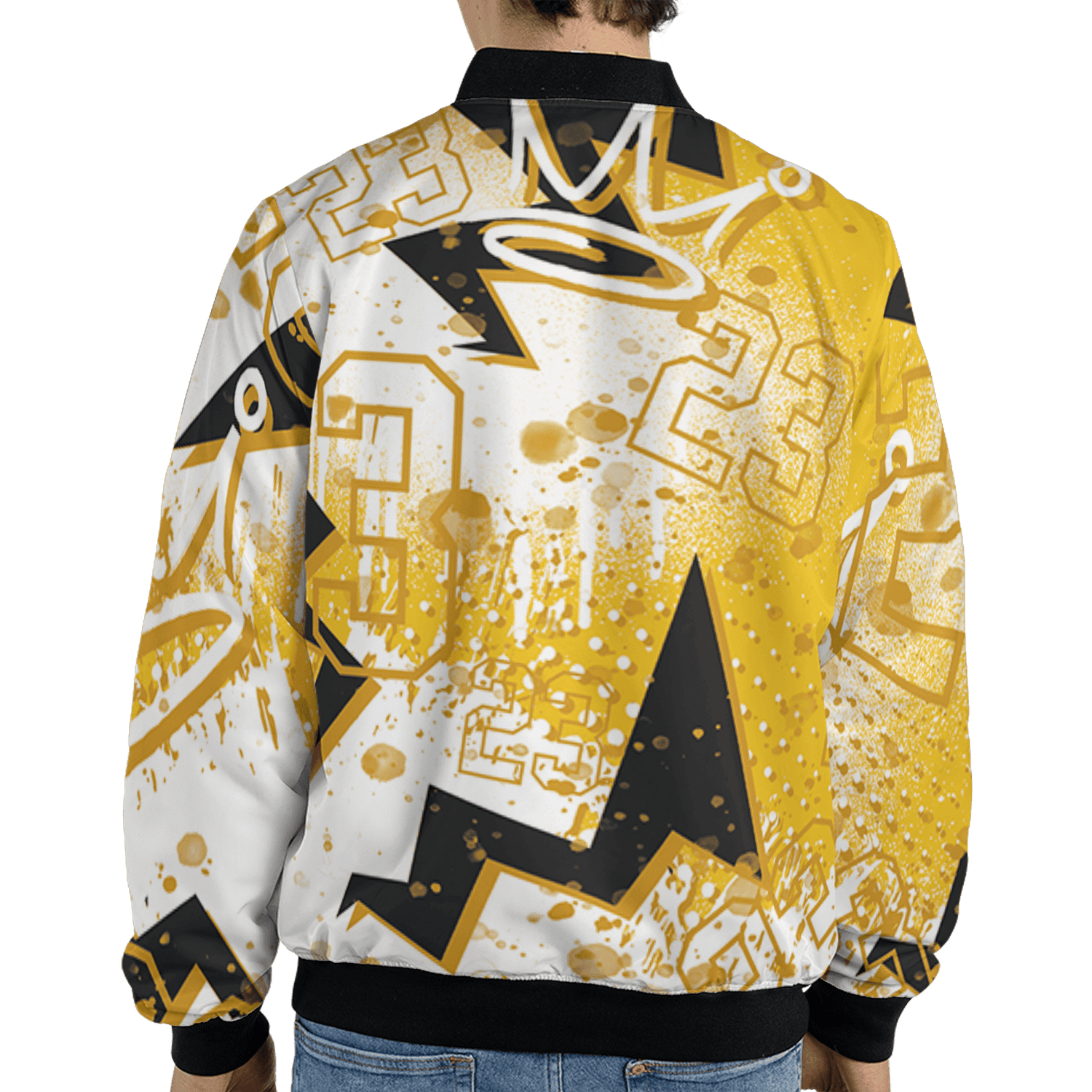 Yellow Ochre 6s Jacket Match 23 King 3D All-Over Print Zigzag - NastyJamz