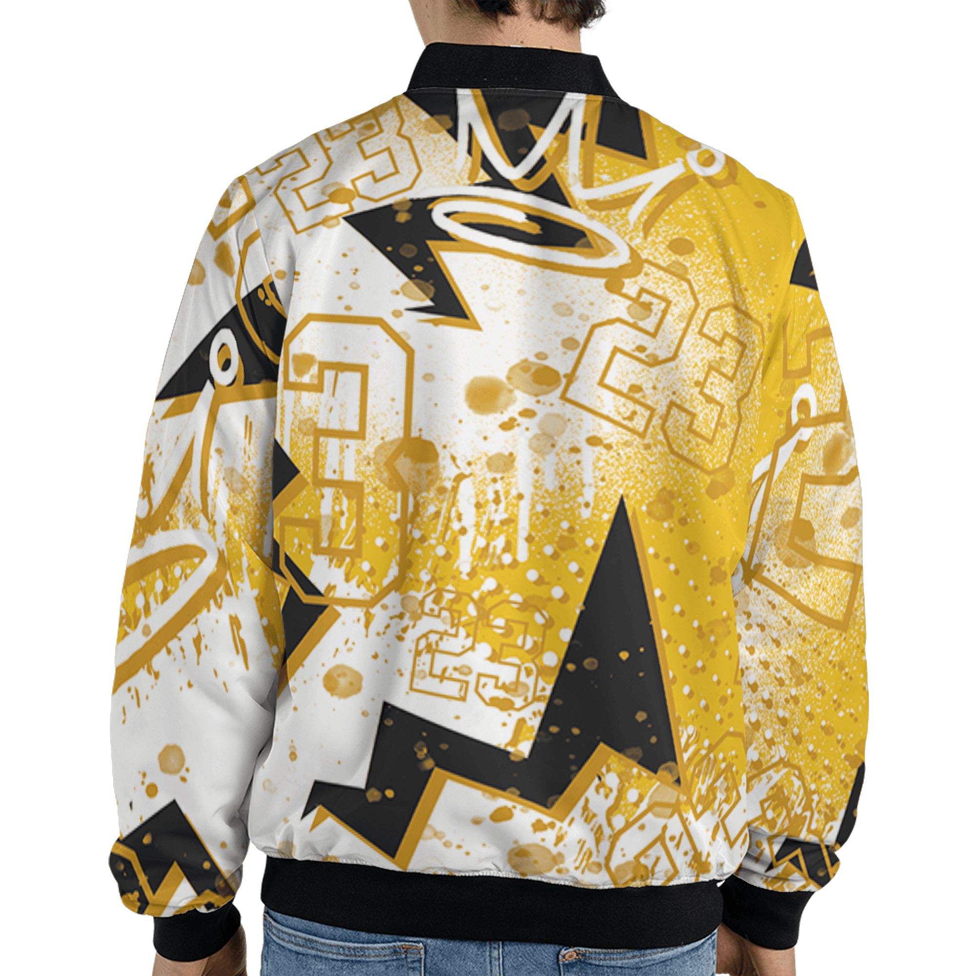 Yellow Ochre 6s Jacket Match 23 King 3D All-Over Print Zigzag - NastyJamz