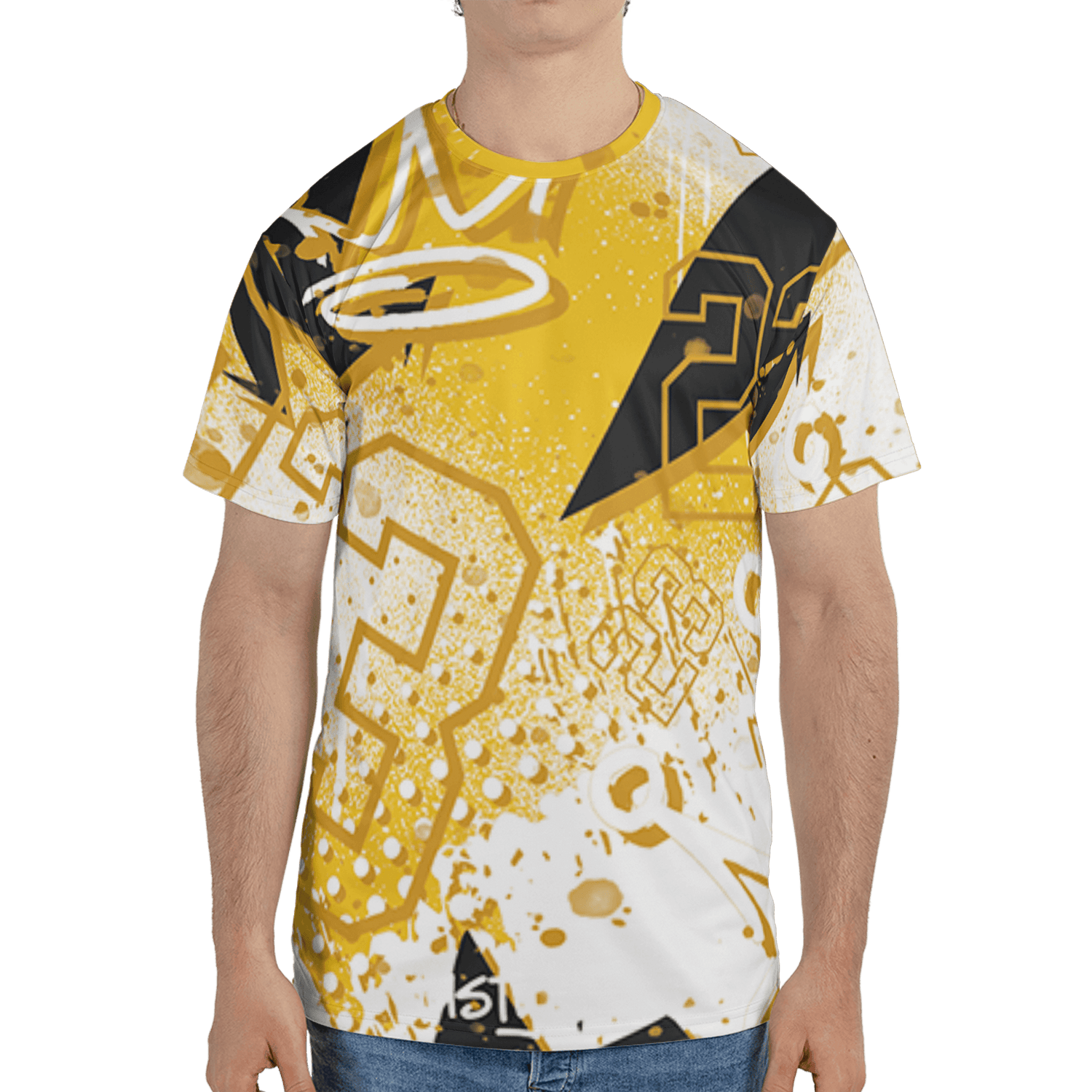 Yellow Ochre 6s T Shirt Match 23 King 3D All-Over Print Zigzag - NastyJamz