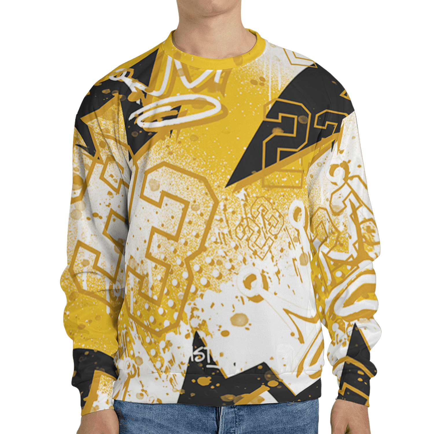 Yellow Ochre 6s Sweatshirt Match 23 King 3D All-Over Print Zigzag - NastyJamz