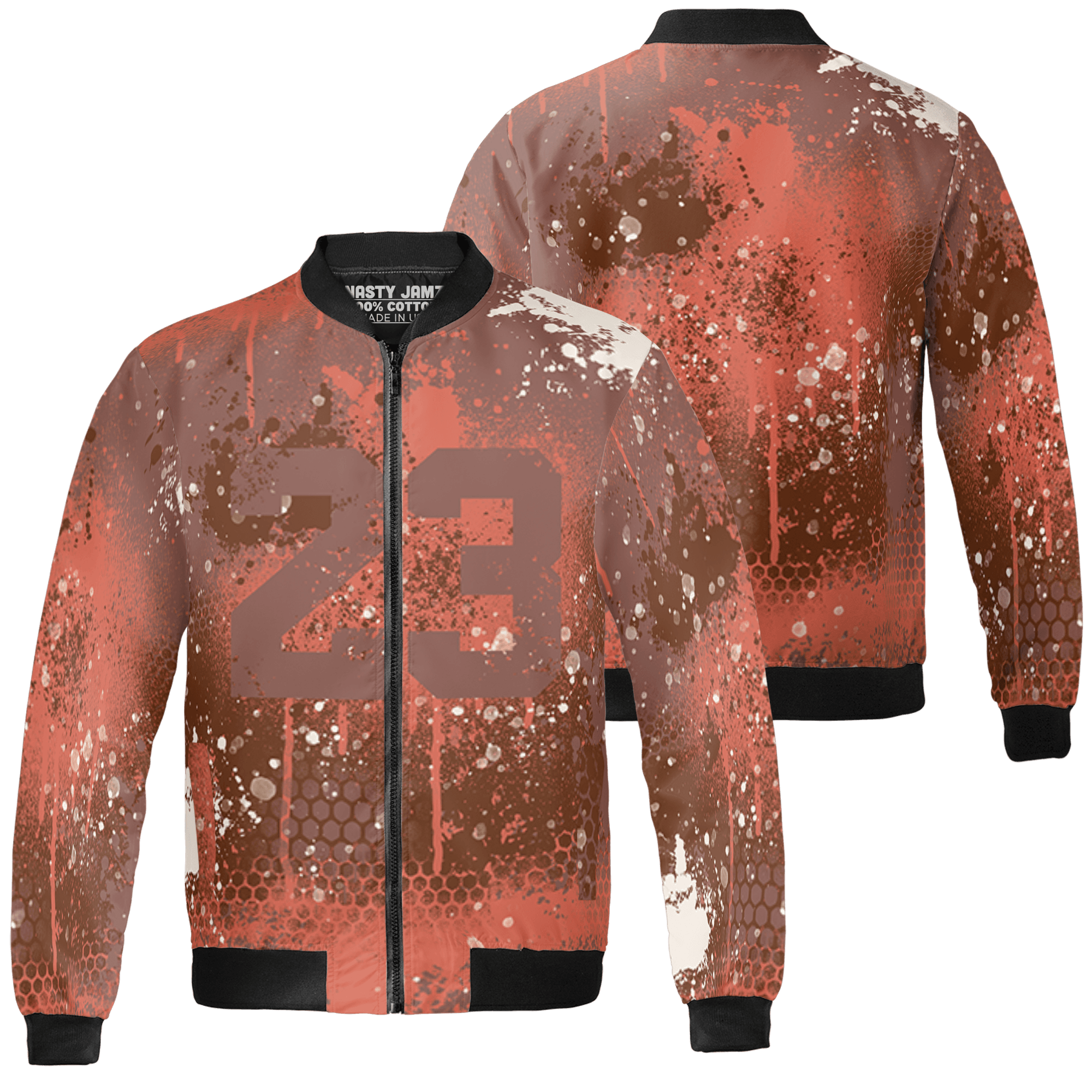 High OG Dusted Clay 1s Jacket Match 23 Painted Graffiti 3D All-Over Print - NastyJamz