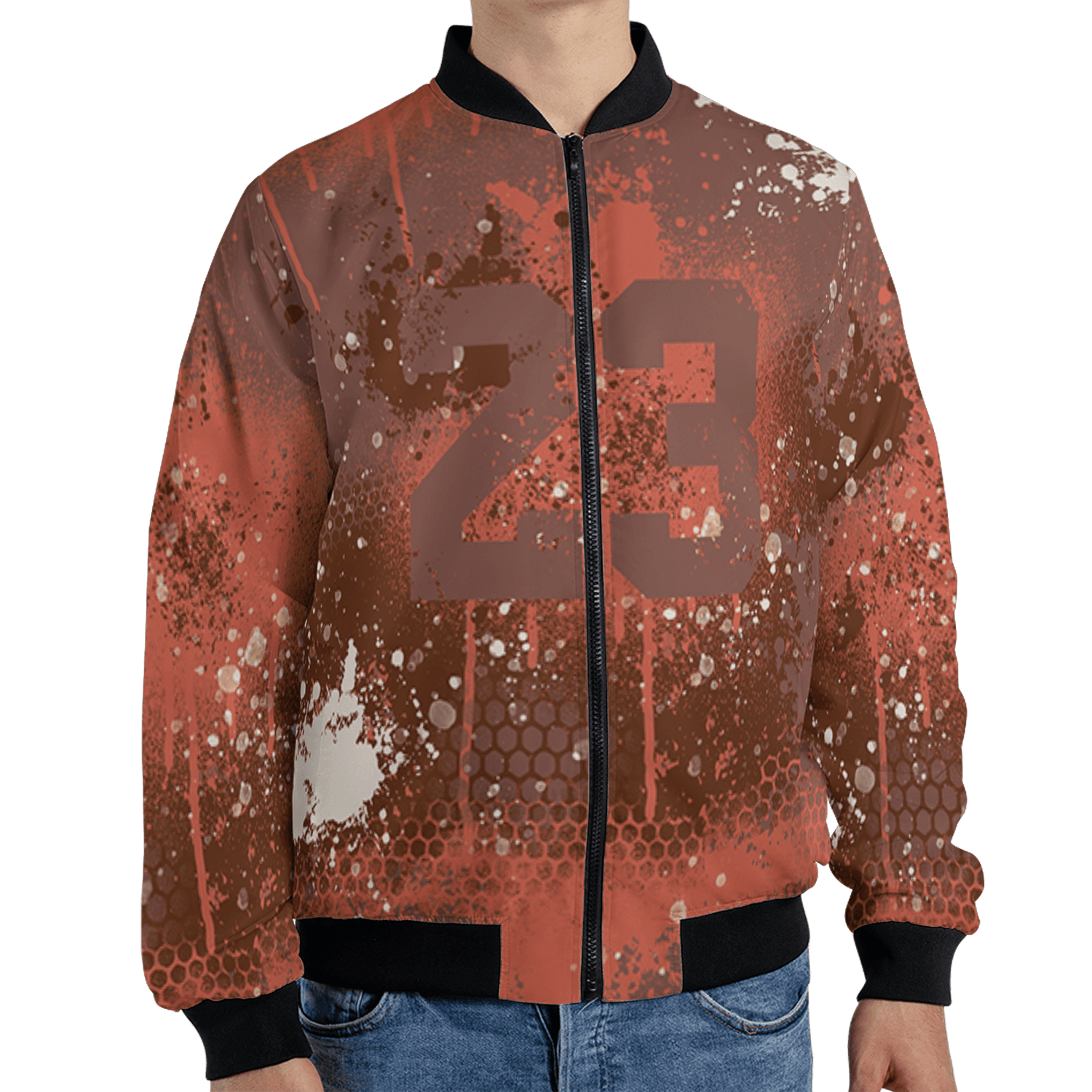 High OG Dusted Clay 1s Jacket Match 23 Painted Graffiti 3D All-Over Print - NastyJamz