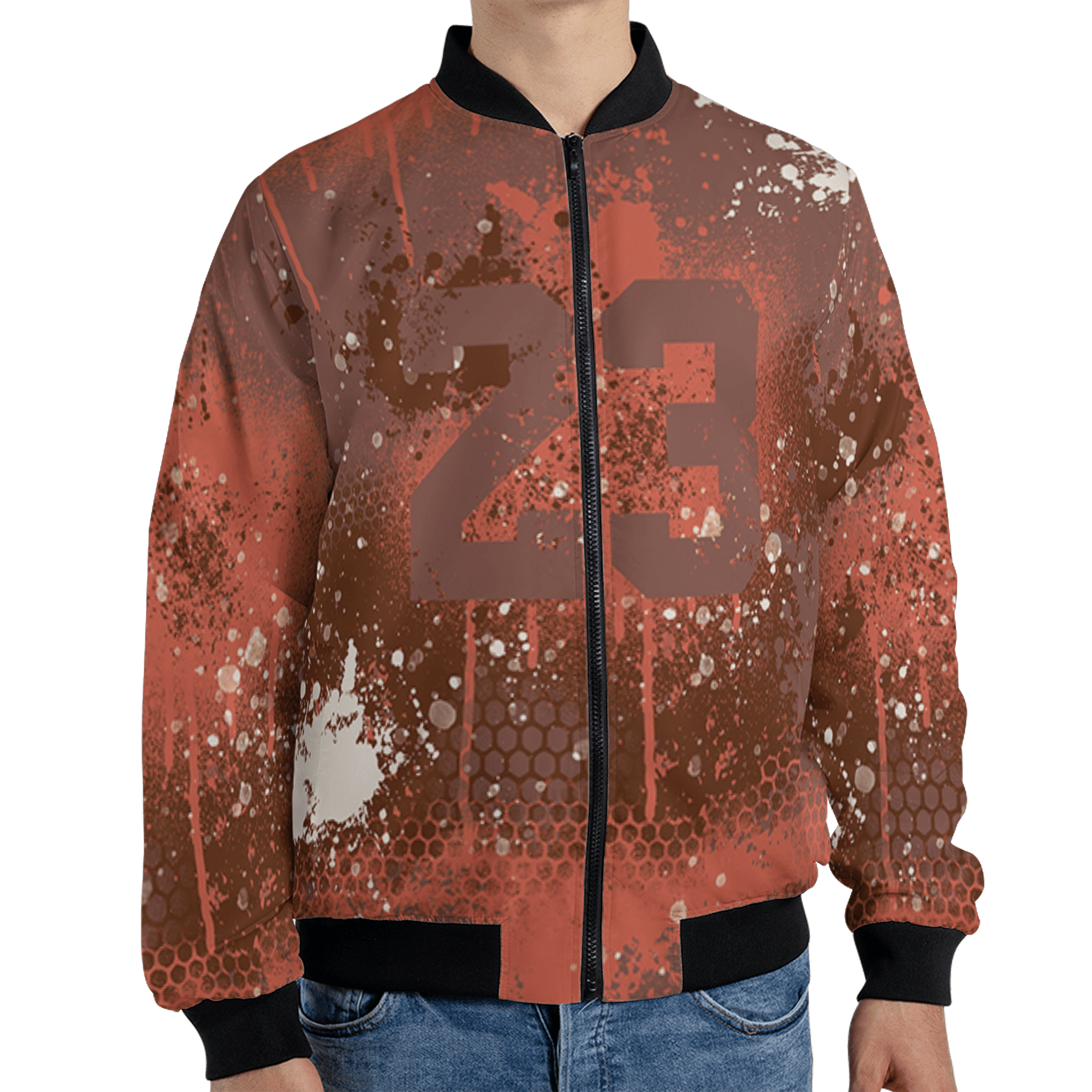 High OG Dusted Clay 1s Jacket Match 23 Painted Graffiti 3D All-Over Print - NastyJamz