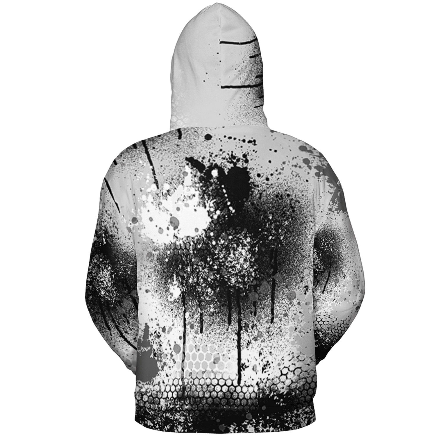 Retro High OG Black White 1s Hoodie Match 23 Painted Graffiti 3D All-Over Print - NastyJamz