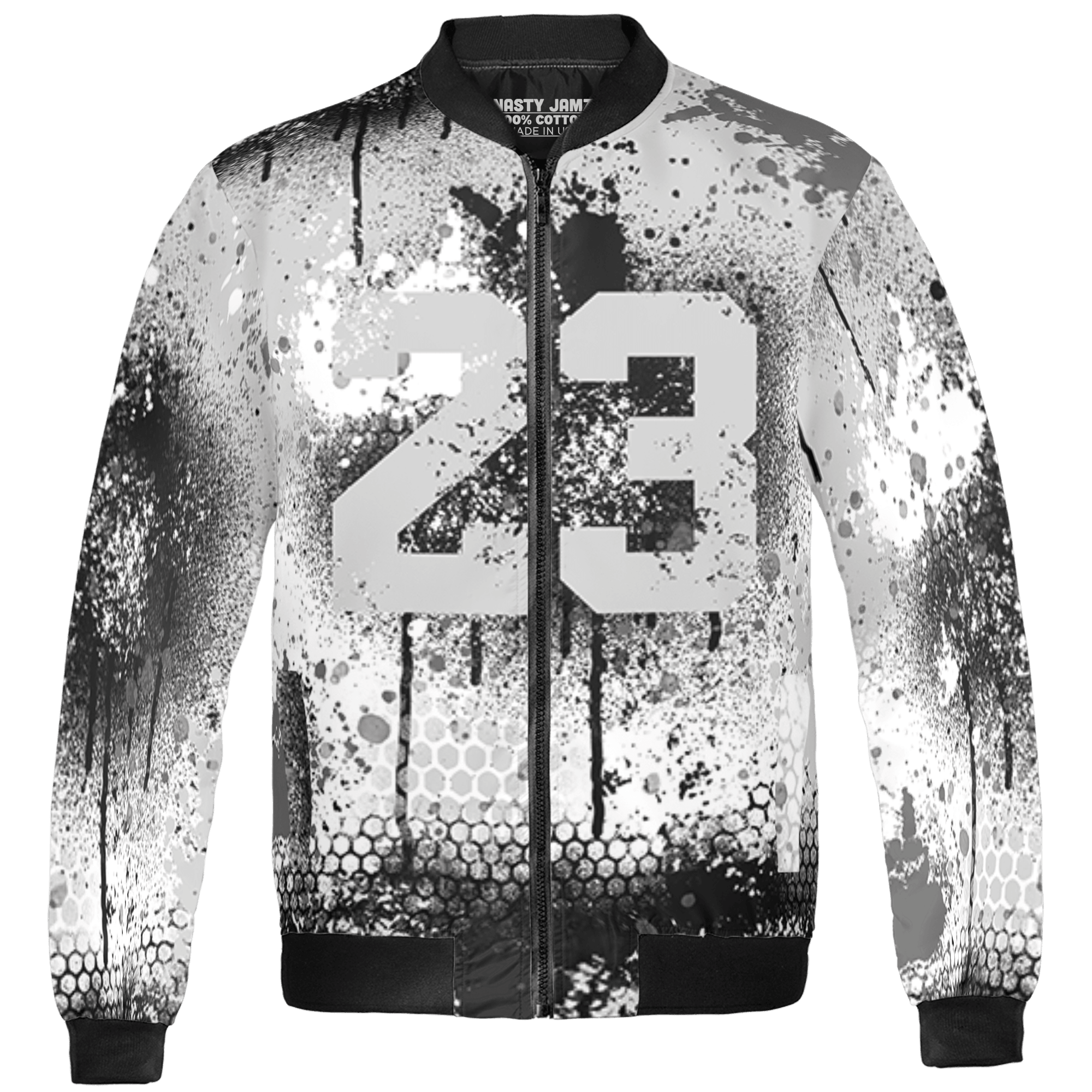 Retro High OG Black White 1s Jacket Match 23 Painted Graffiti 3D All-Over Print - NastyJamz