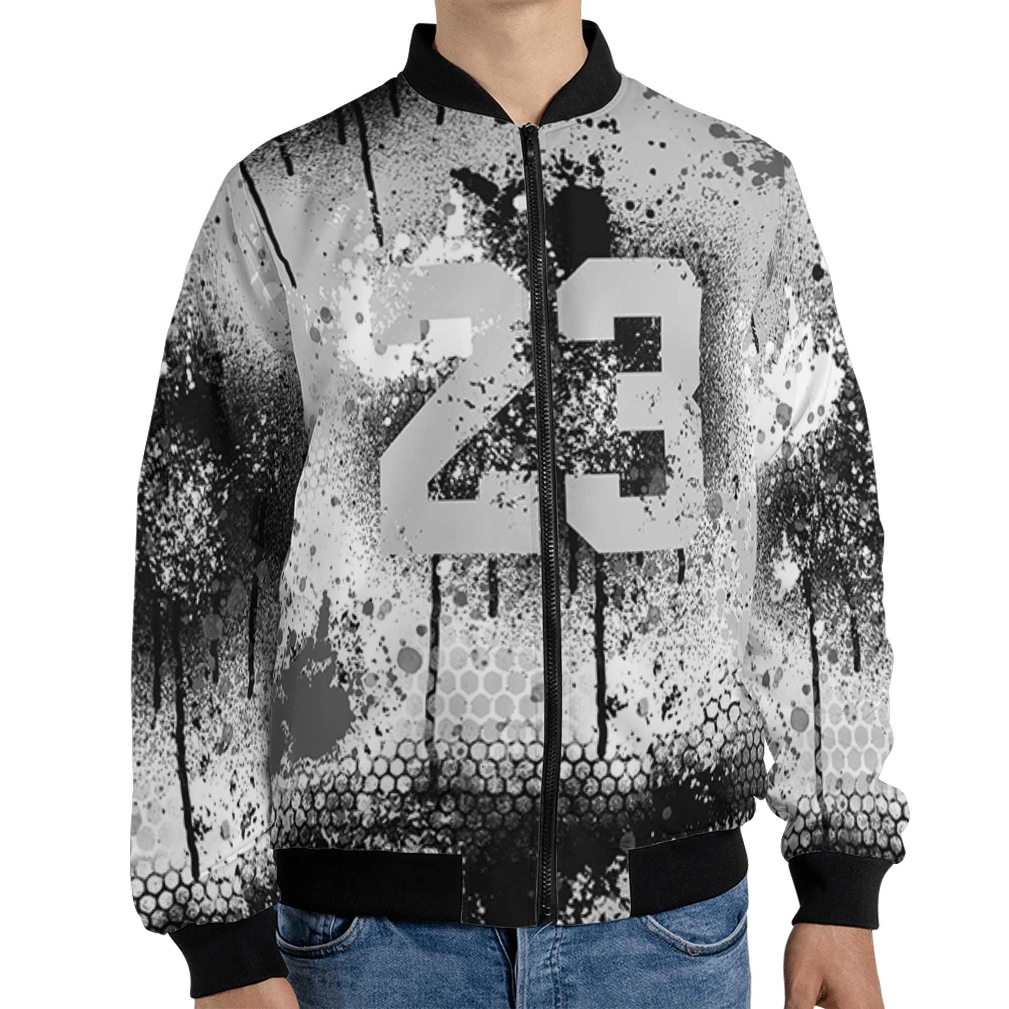 Retro High OG Black White 1s Jacket Match 23 Painted Graffiti 3D All-Over Print - NastyJamz