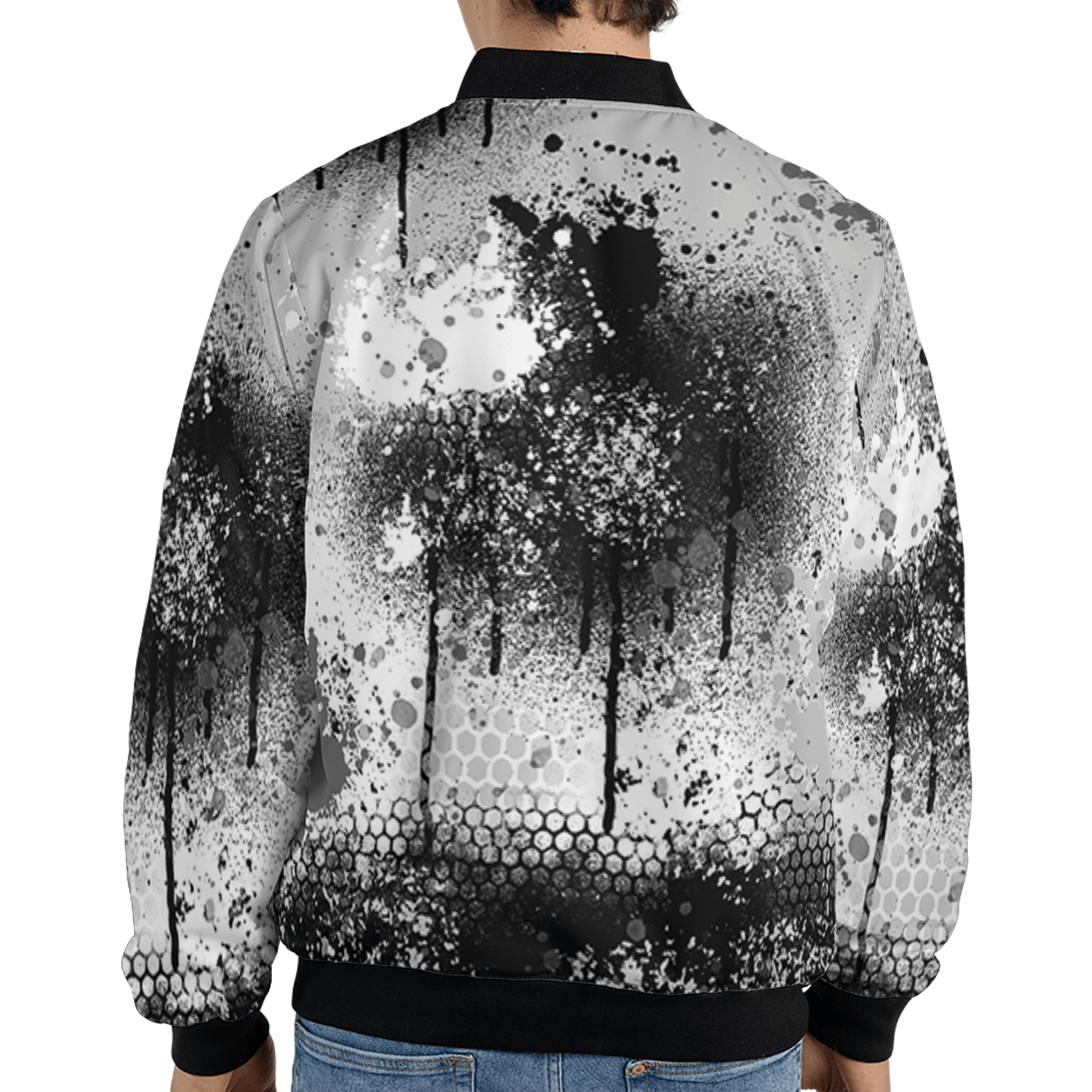 Retro High OG Black White 1s Jacket Match 23 Painted Graffiti 3D All-Over Print - NastyJamz