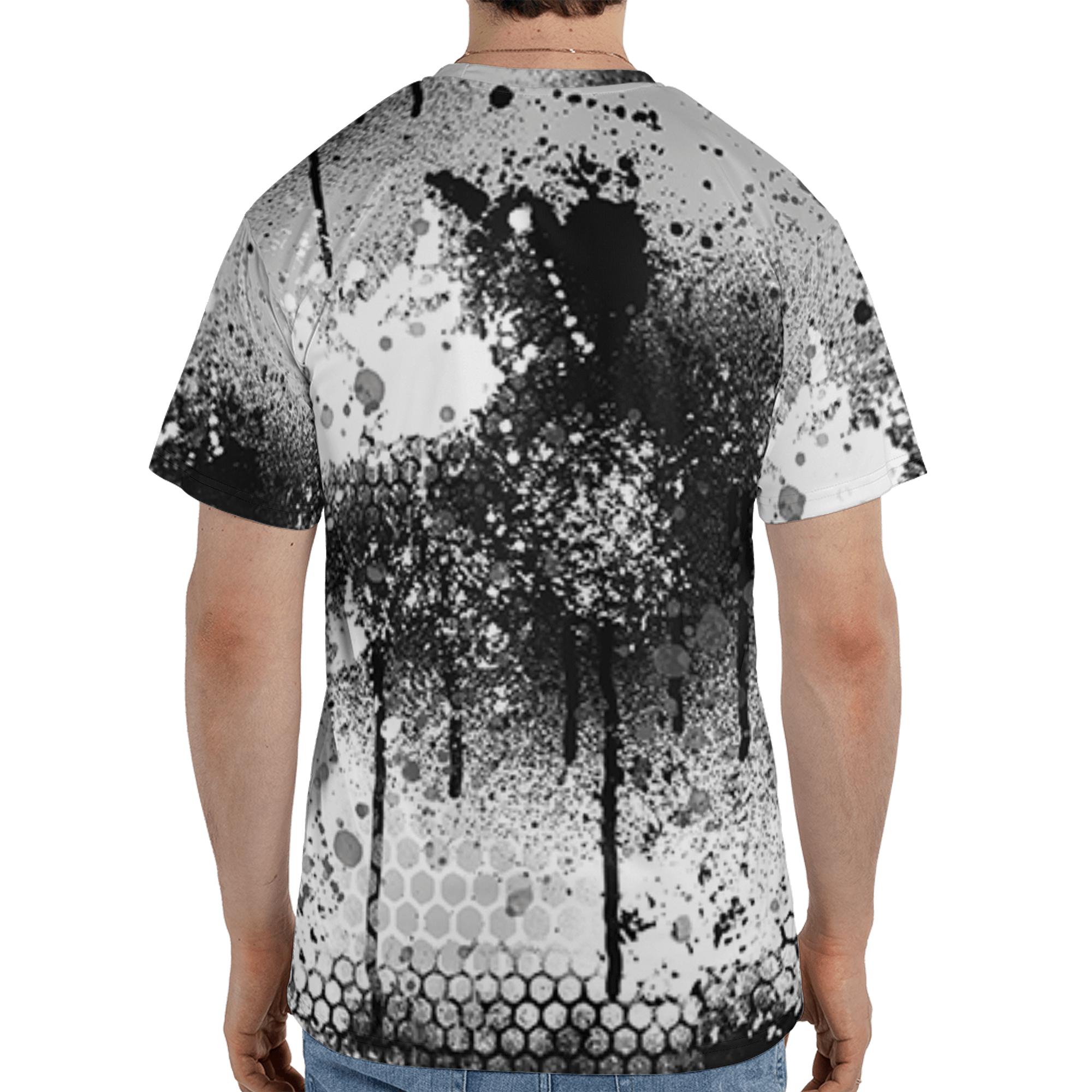 Retro High OG Black White 1s T Shirt Match 23 Painted Graffiti 3D All-Over Print - NastyJamz
