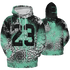 Green Glow 3s Hoodie Match 23 Painted Graffiti 3D All-Over Print - NastyJamz