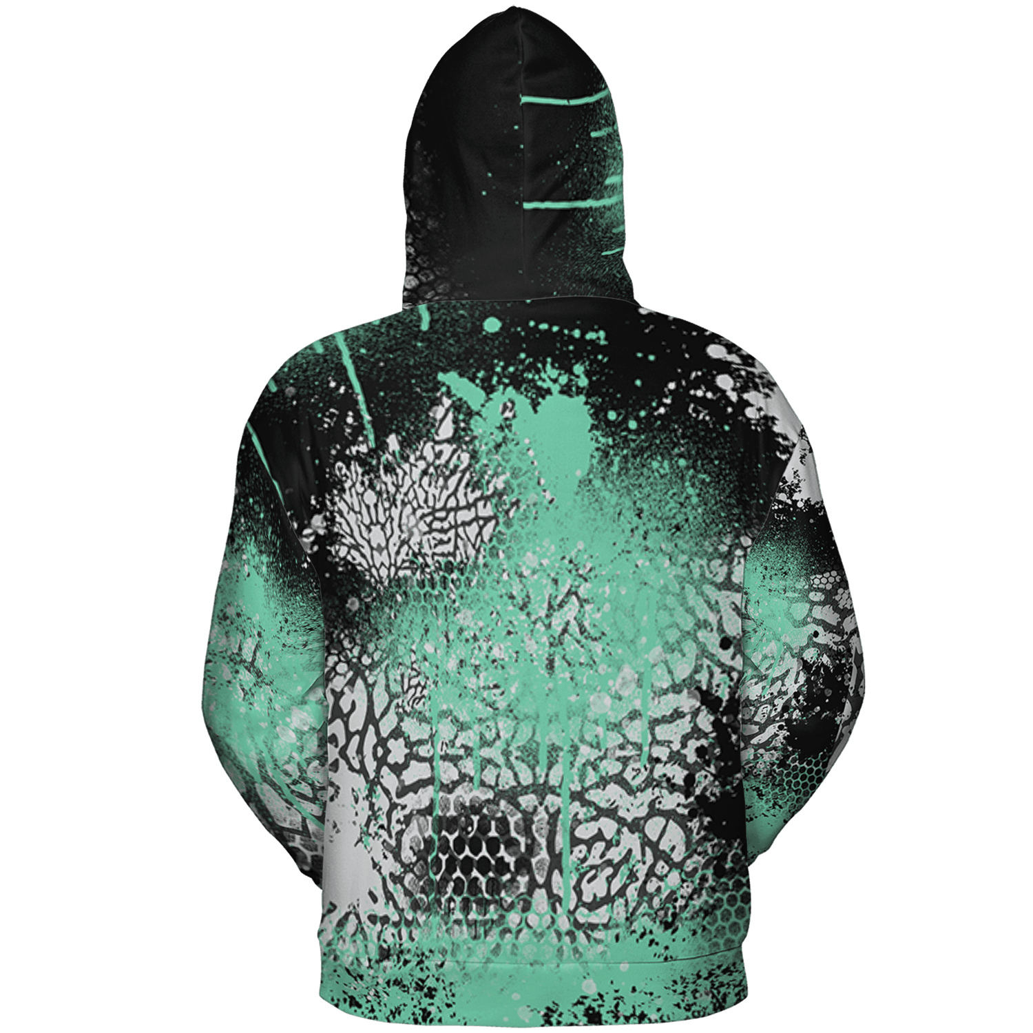 Green Glow 3s Hoodie Match 23 Painted Graffiti 3D All-Over Print - NastyJamz