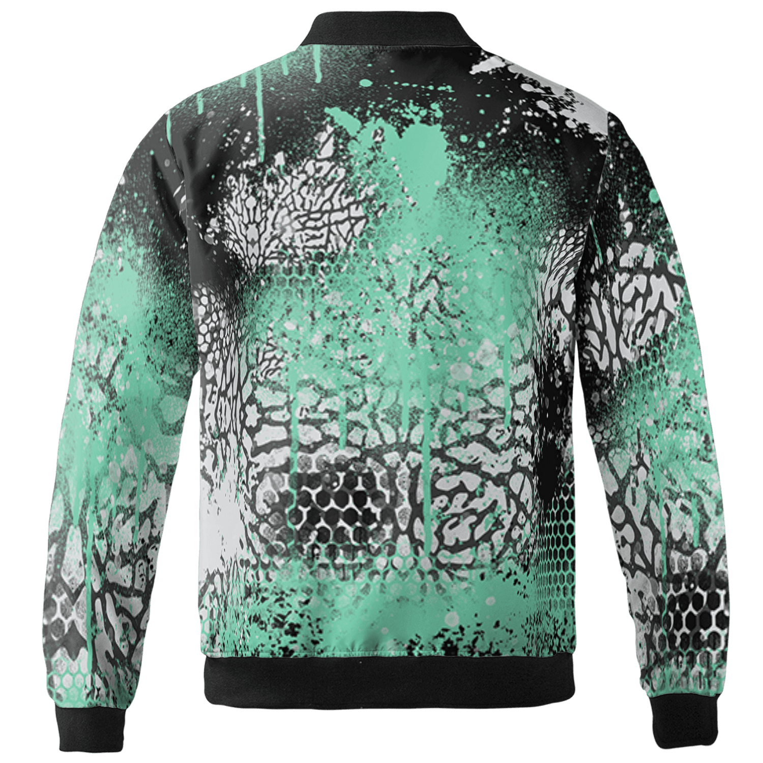 Green Glow 3s Jacket Match 23 Painted Graffiti 3D All-Over Print - NastyJamz