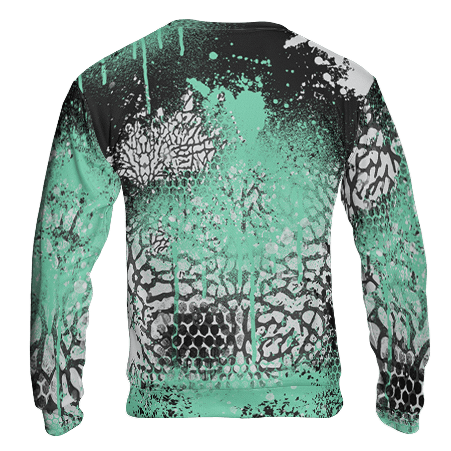 Green Glow 3s Sweatshirt Match 23 Painted Graffiti 3D All-Over Print - NastyJamz