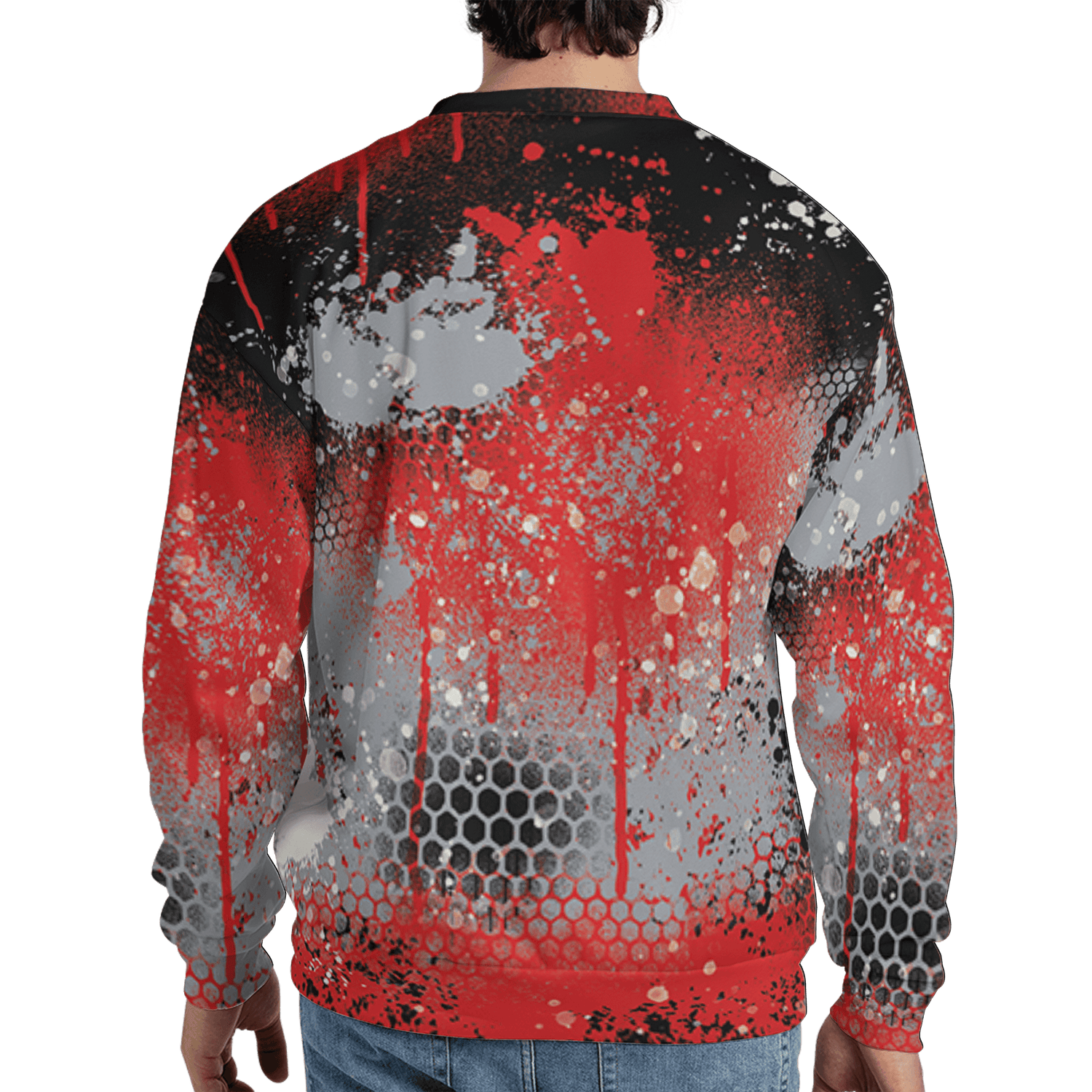 Bred Reimagined 4s Sweatshirt Match 23 Painted Graffiti 3D All-Over Print - NastyJamz